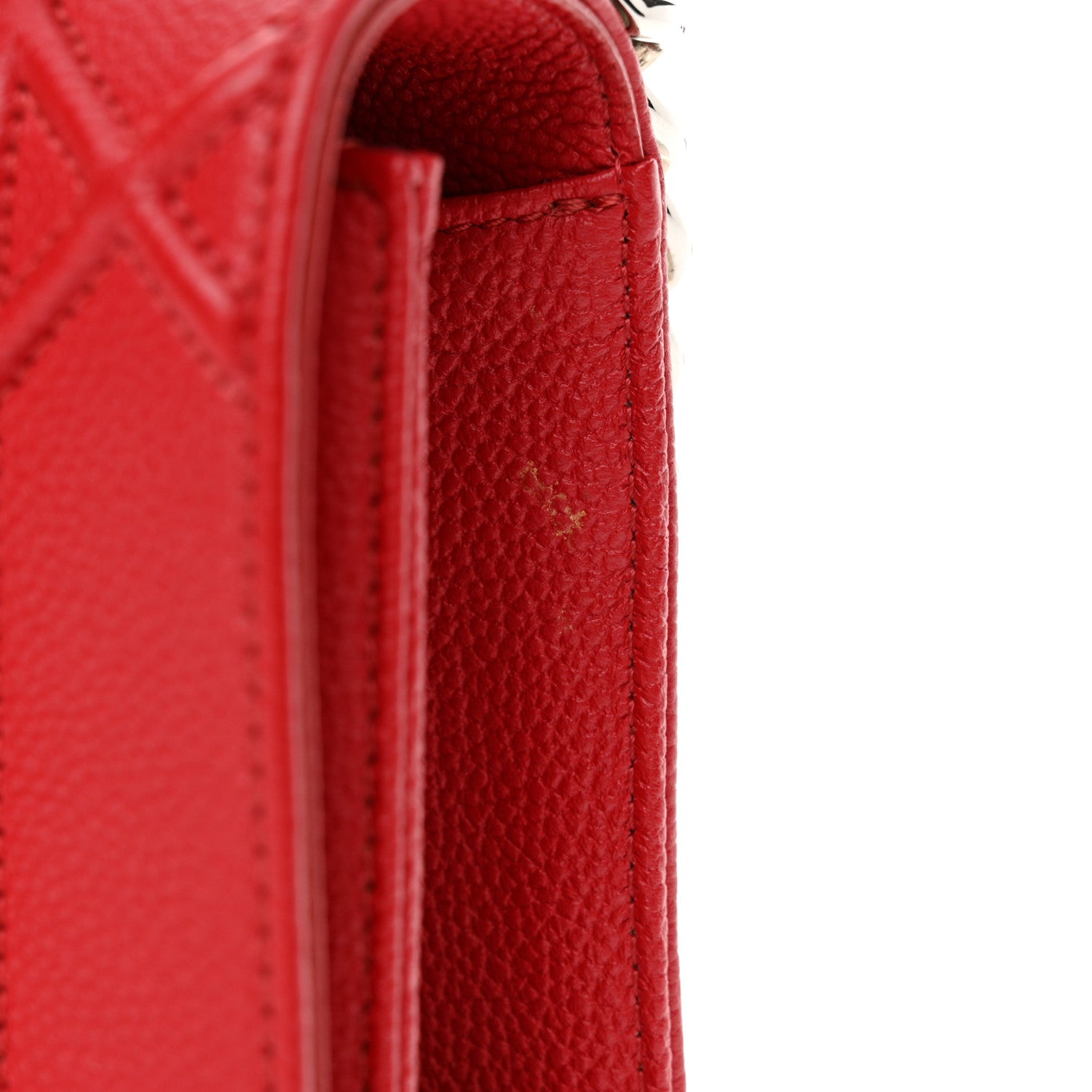 Christian Dior Grained Calfskin Small Diorama Flap Bag Red 10 of 15