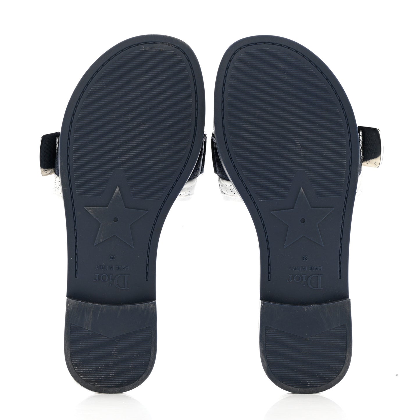 Canvas Dior(e)volution Mule Slide Sandals 36 Deep Blue