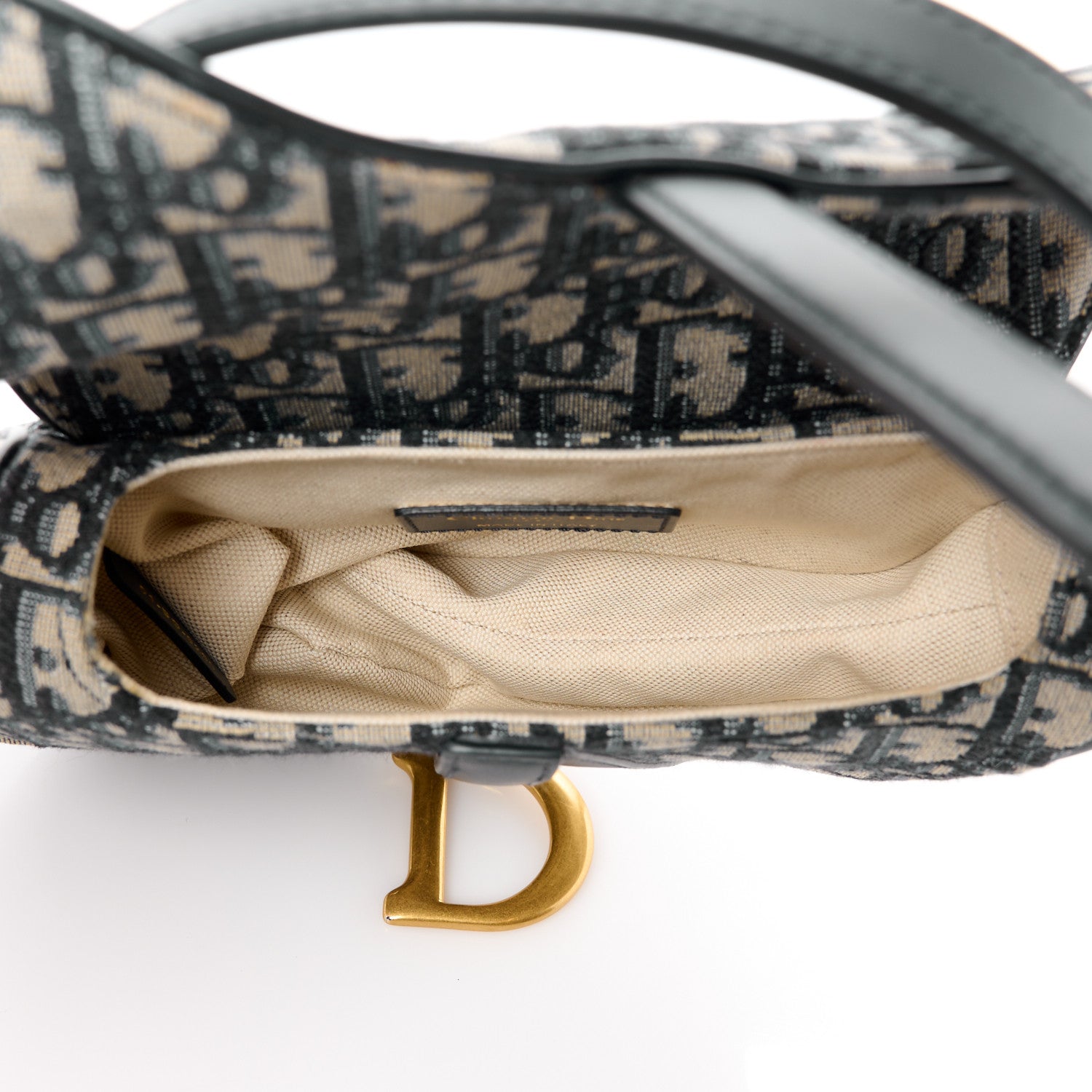 Christian Dior Oblique Mini Saddle Bag Blue 5 of 10