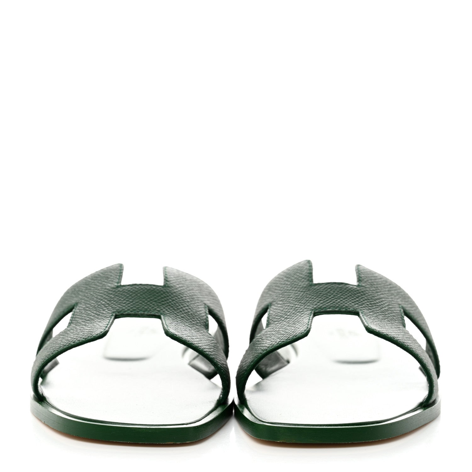 Hermes Epsom Oran Sandals 37 Vert Cactus 2 of 9