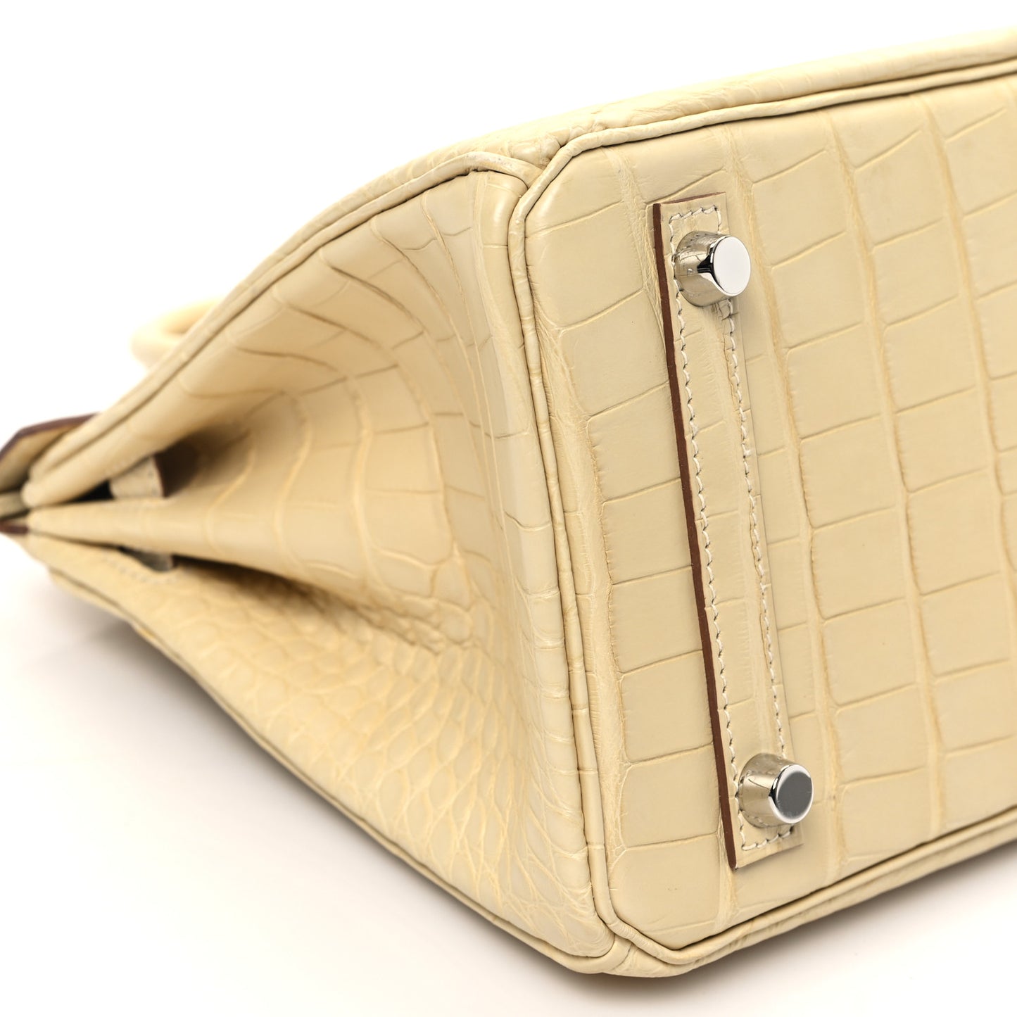 Matte Alligator Birkin 25 Vanille