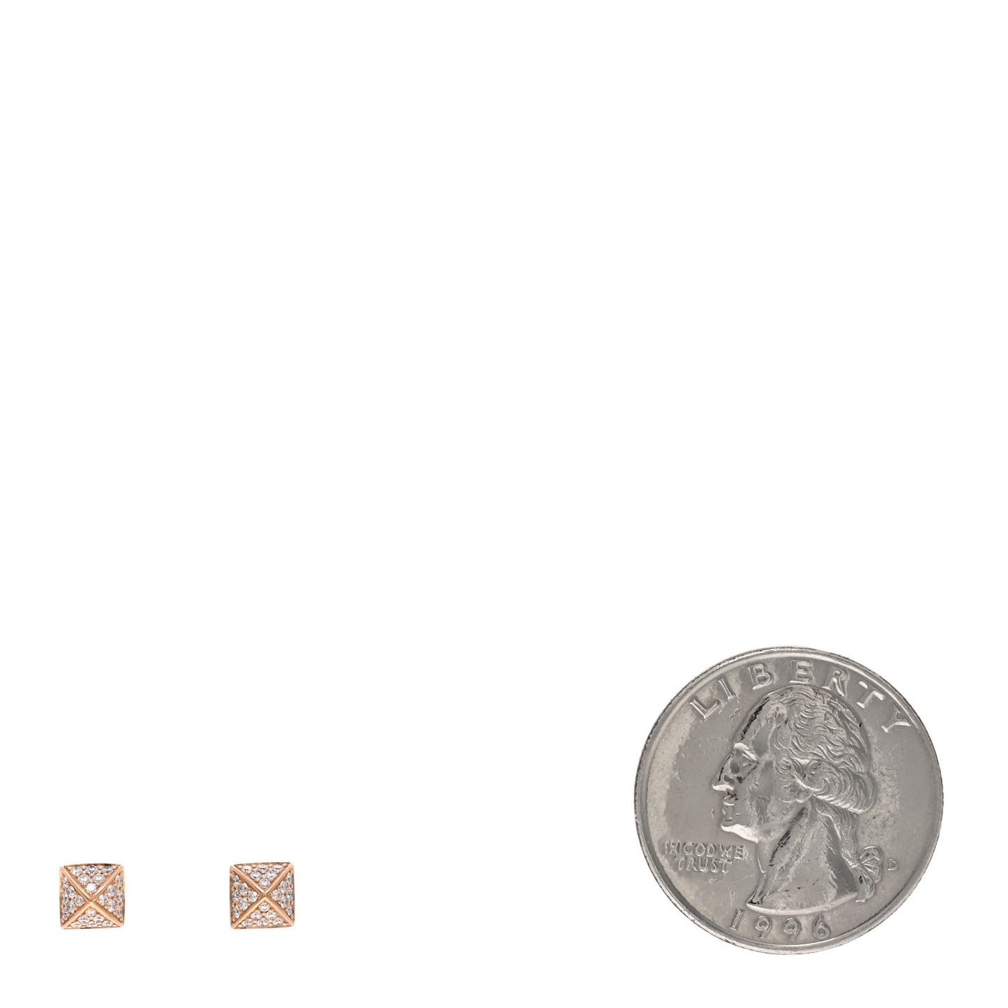 18K Rose Gold Diamond Clou d'H Stud Earrings