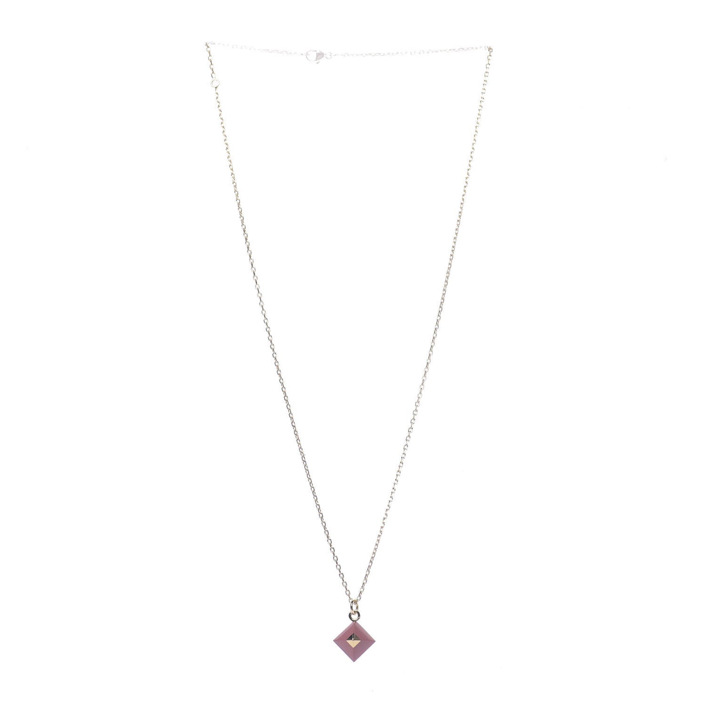 Gold Plated Medor Pendant Necklace Rose Blush