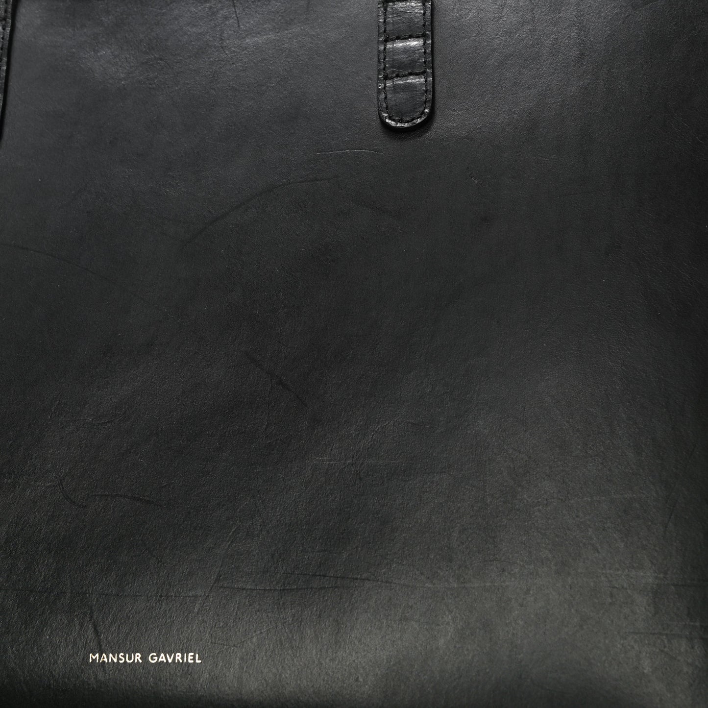 Calfskin Small Shopping Tote Black Gold