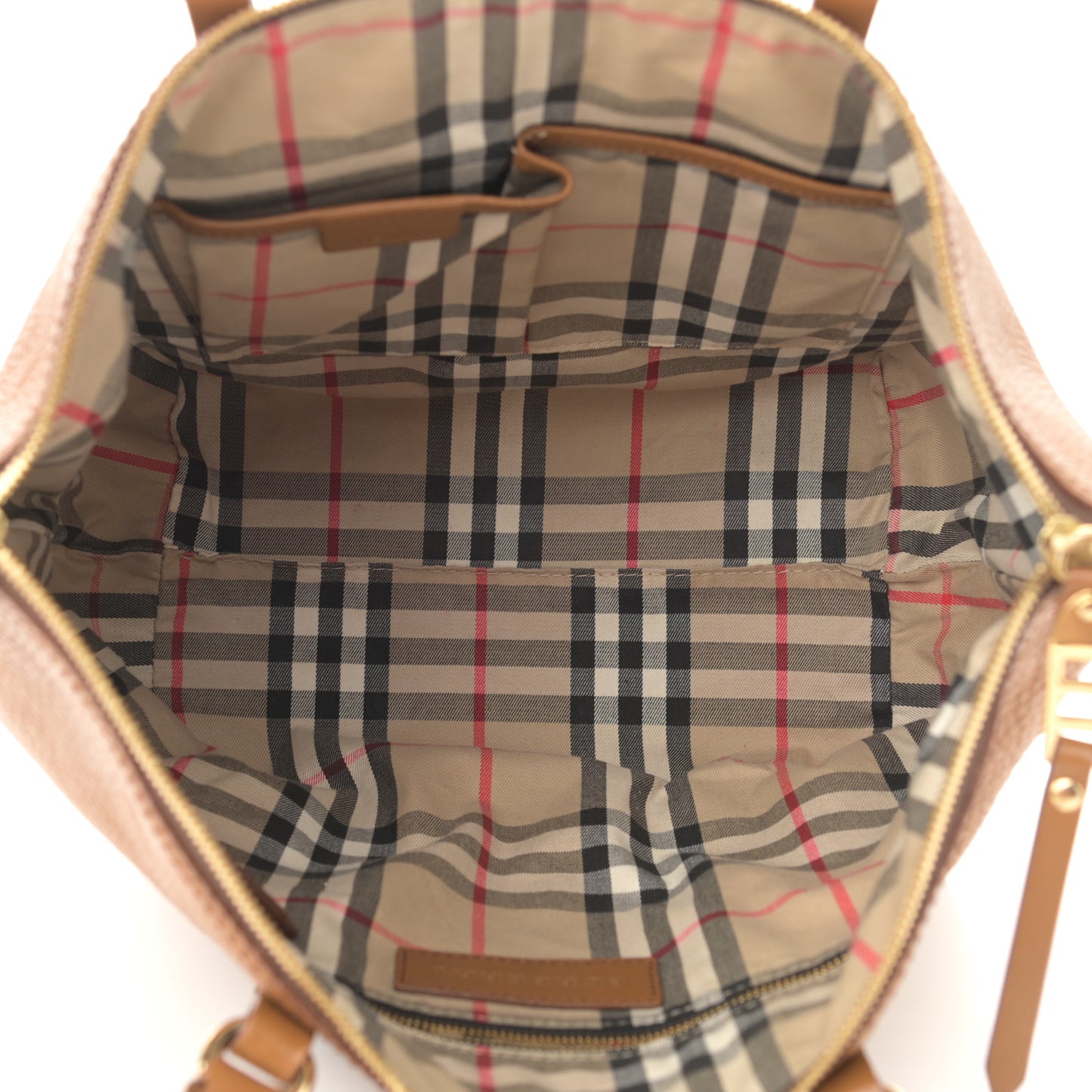 London Grainy Calfskin Small Salisbury Tote Beige