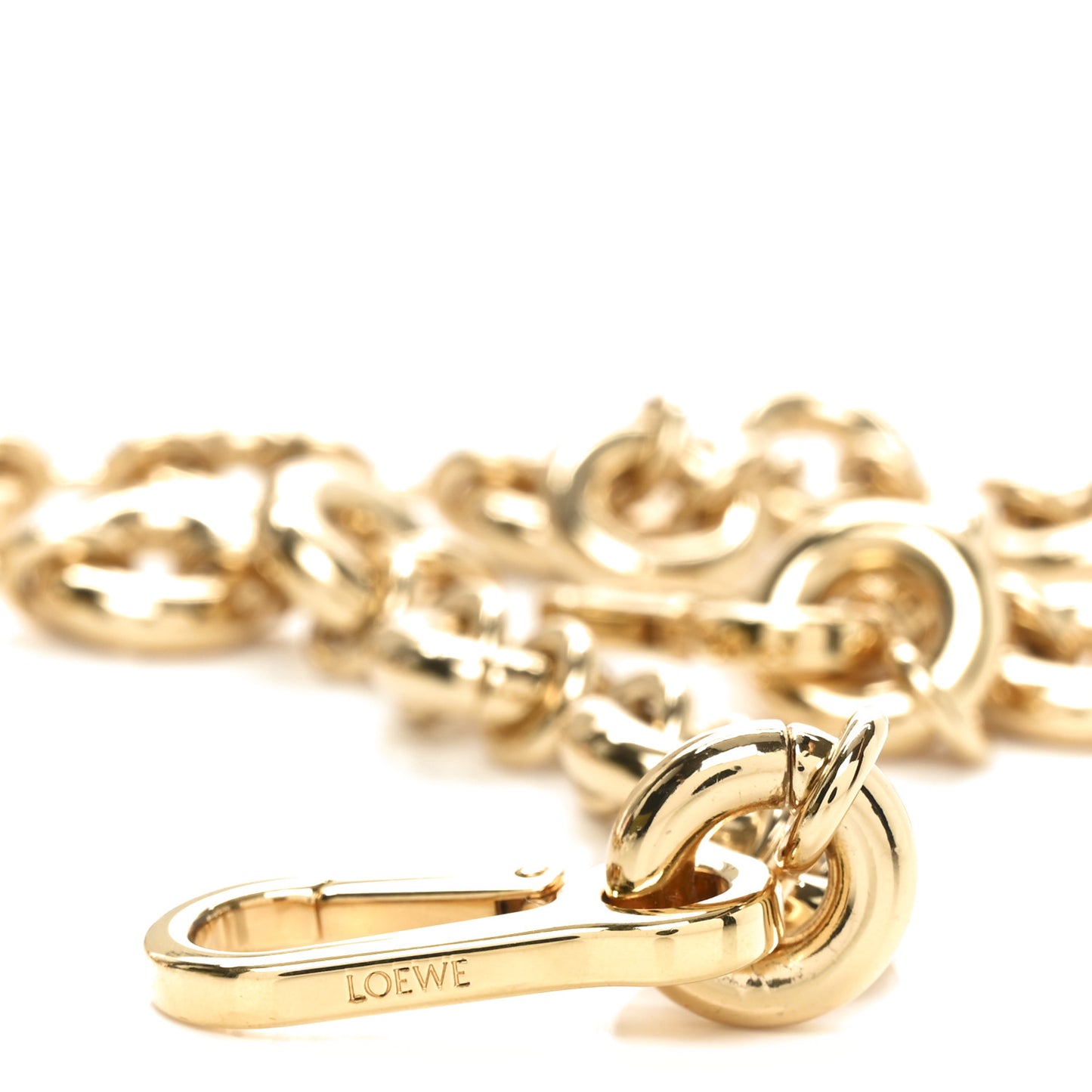 Brass Donut Chain Shoulder Strap Gold