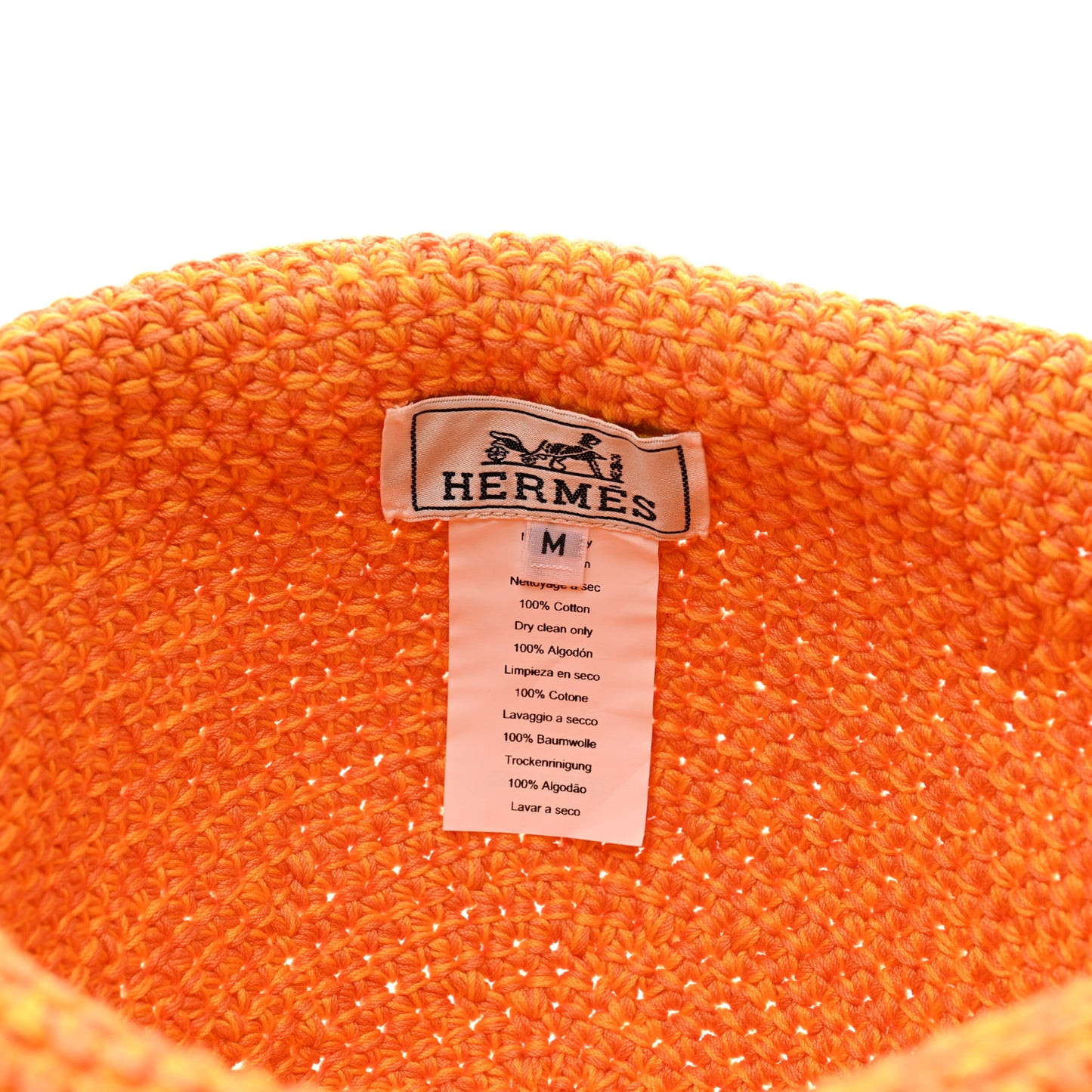 Cotton Crochet Gigi Bucket Hat M Orange