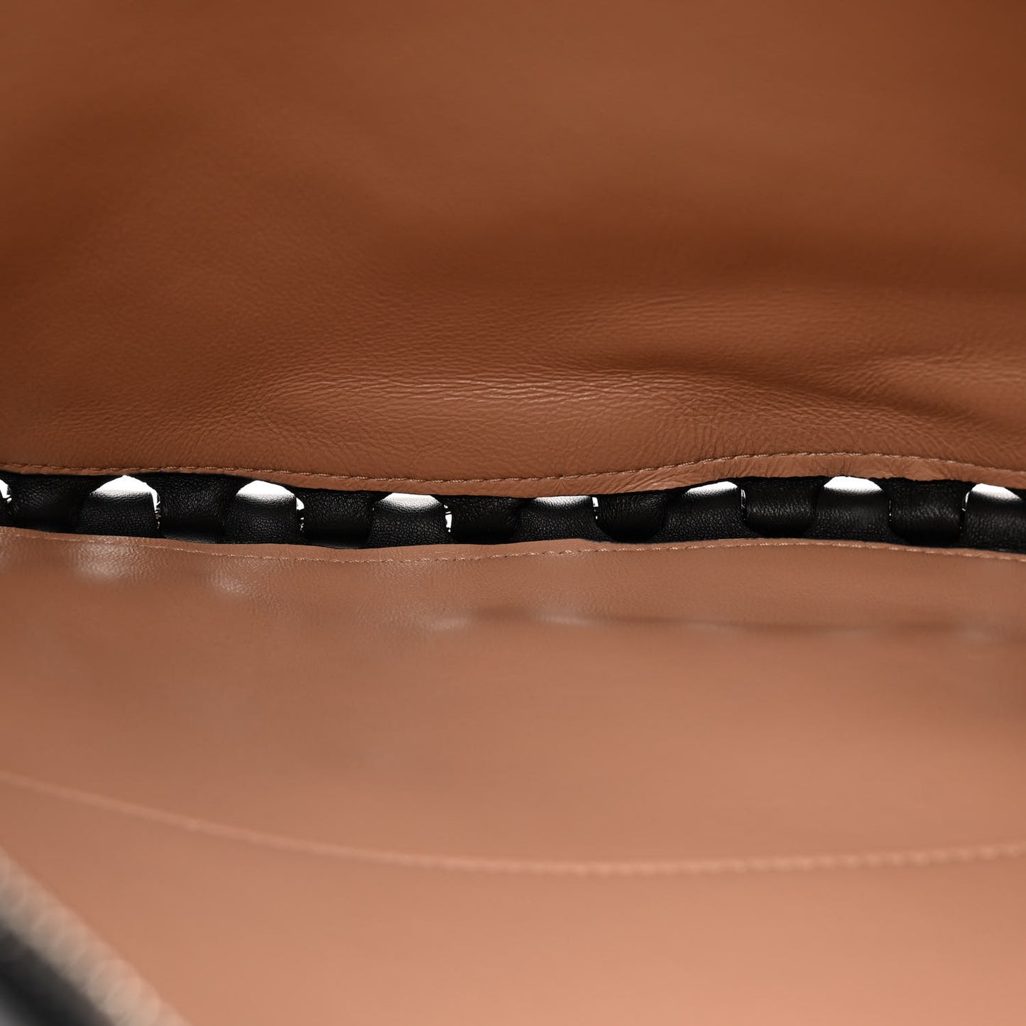Lambskin Studded Large Demi Lune Bag Black