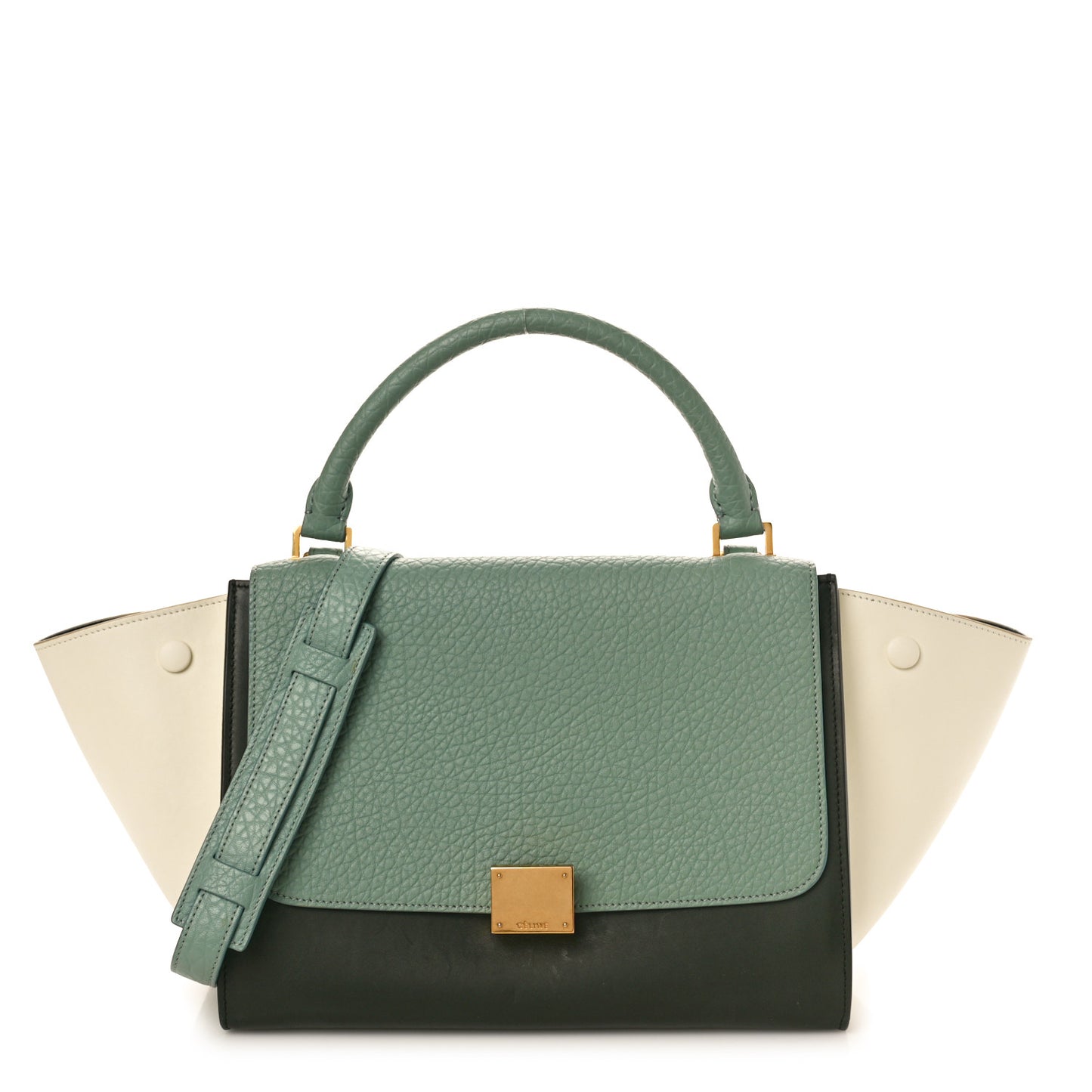 Bullhide Calfskin Small Tri-Color Trapeze Jade