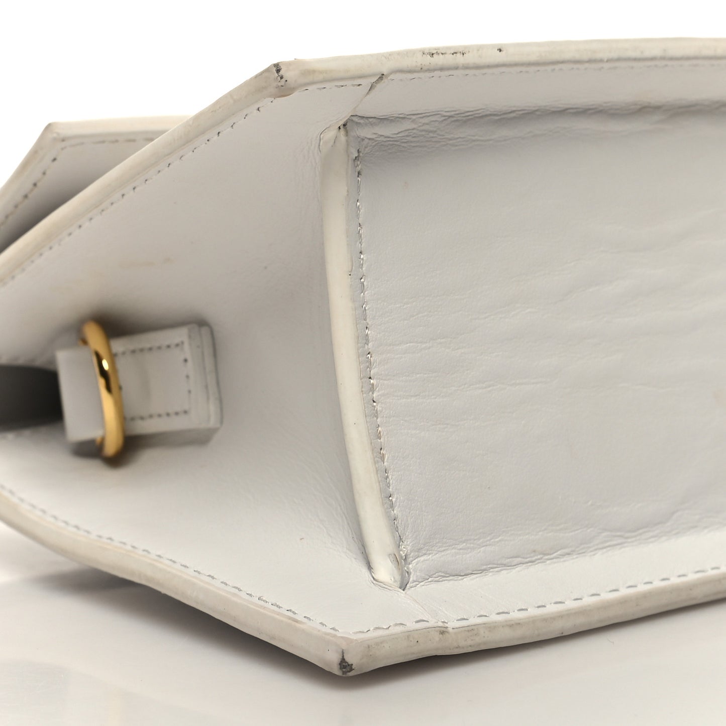 Smooth Calfskin Le Chiquito Moyen White