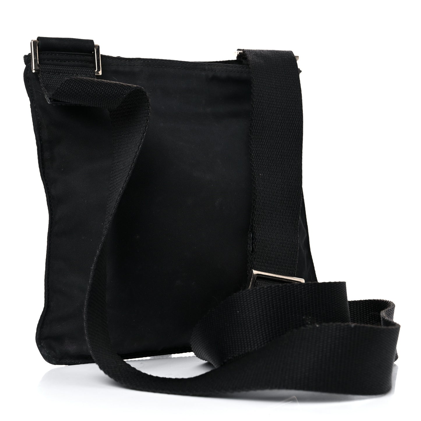 Nylon Vela Flat Messenger Bag Black