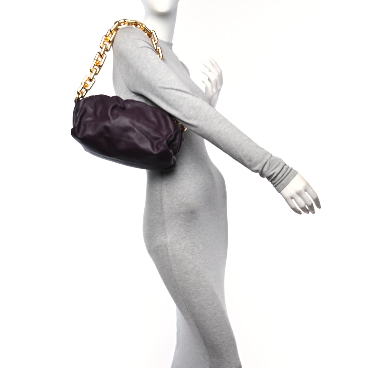 Calfskin The Pouch Chain Grape