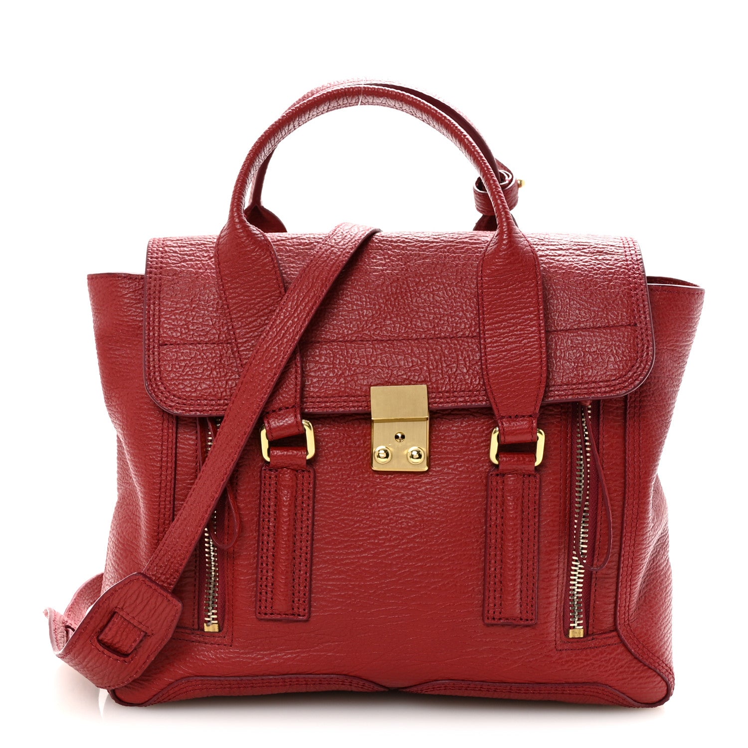 3.1 Phillip Lim Textured Calfskin Medium Pashli Satchel Crimson 1852088 – FASHIONPHILE 3.1 Phillip Lim Textured Calfskin Medium Pashli Satchel Crimson 1852088 – FASHIONPHILE