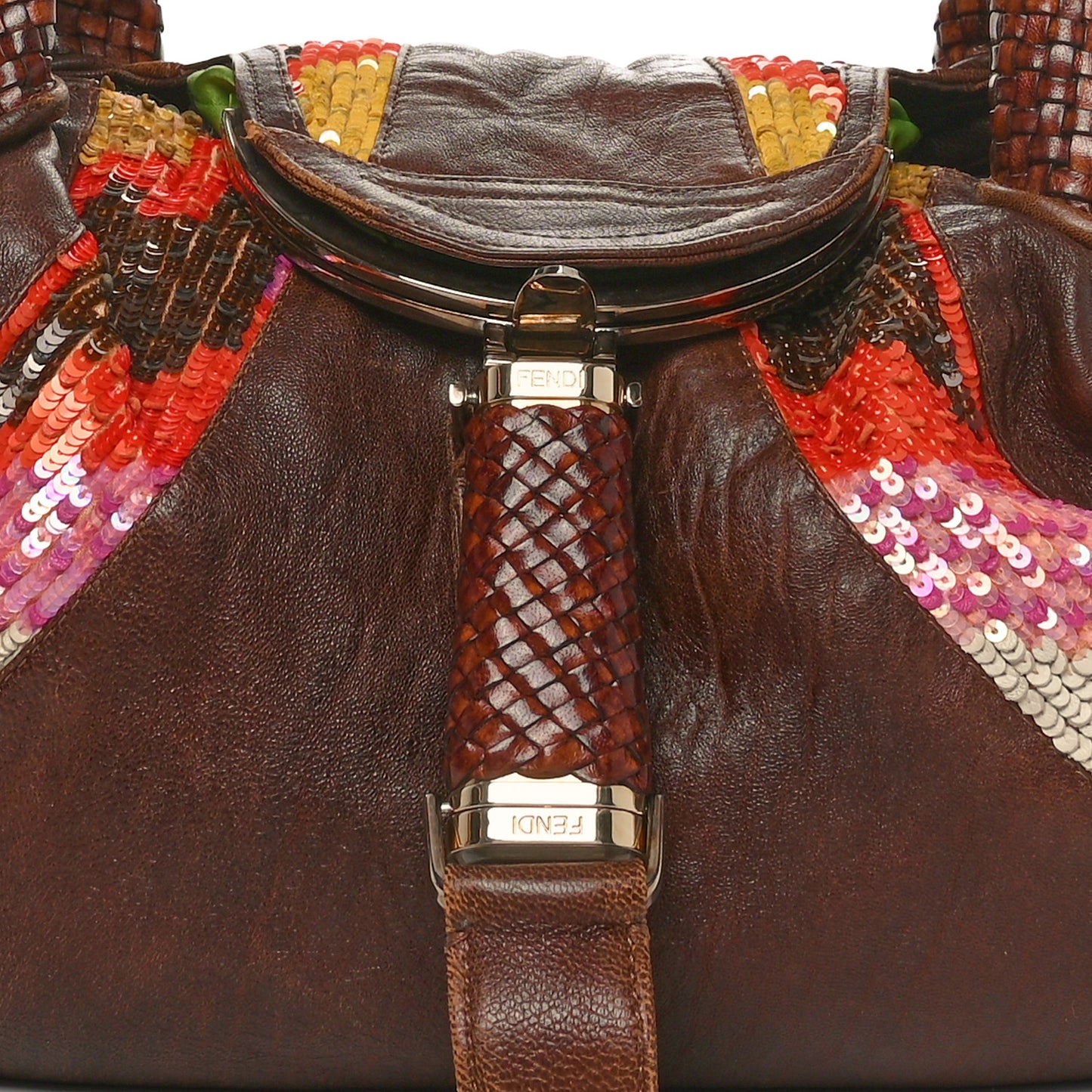 Nappa Sequin Spy Tobacco Multicolor