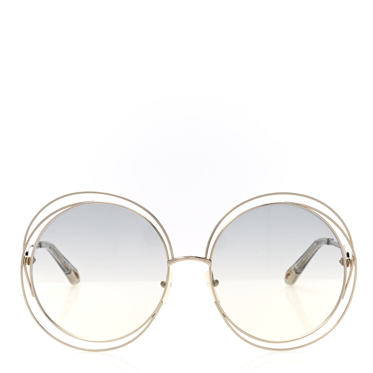 Chloe Oversize Round Carlina Oversized Round Sunglasses CE114S Gold Grey Metallic 2 of 7