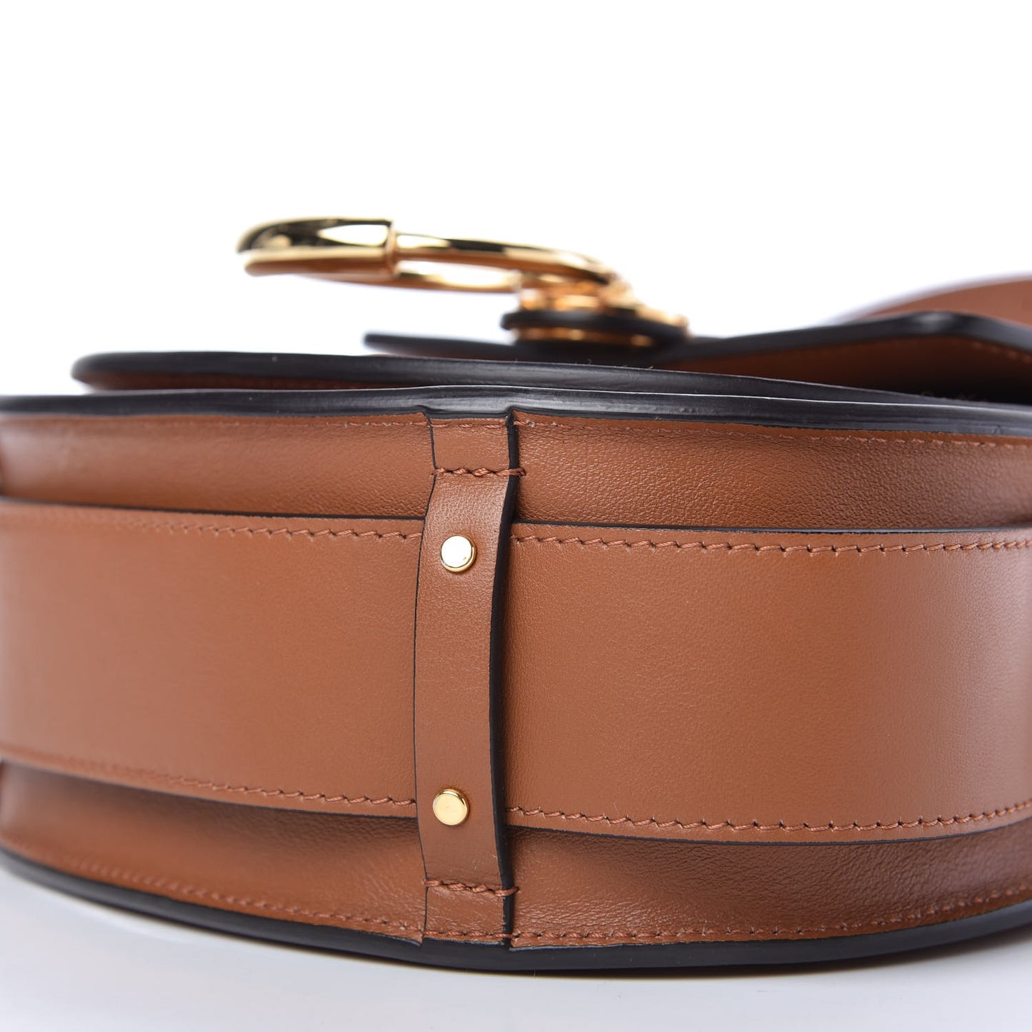 Patent Calfskin Small Tess Bag Caramel