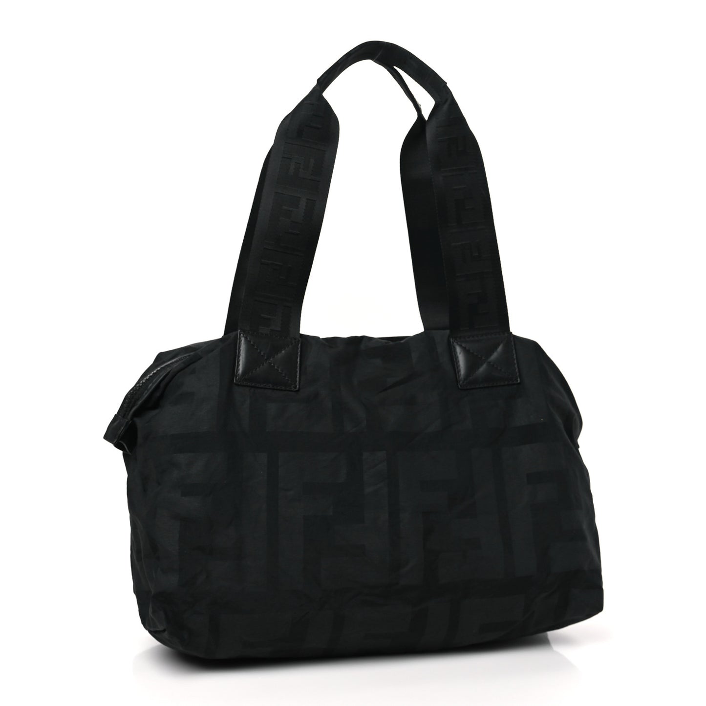 Nylon FF Shoulder Bag Black