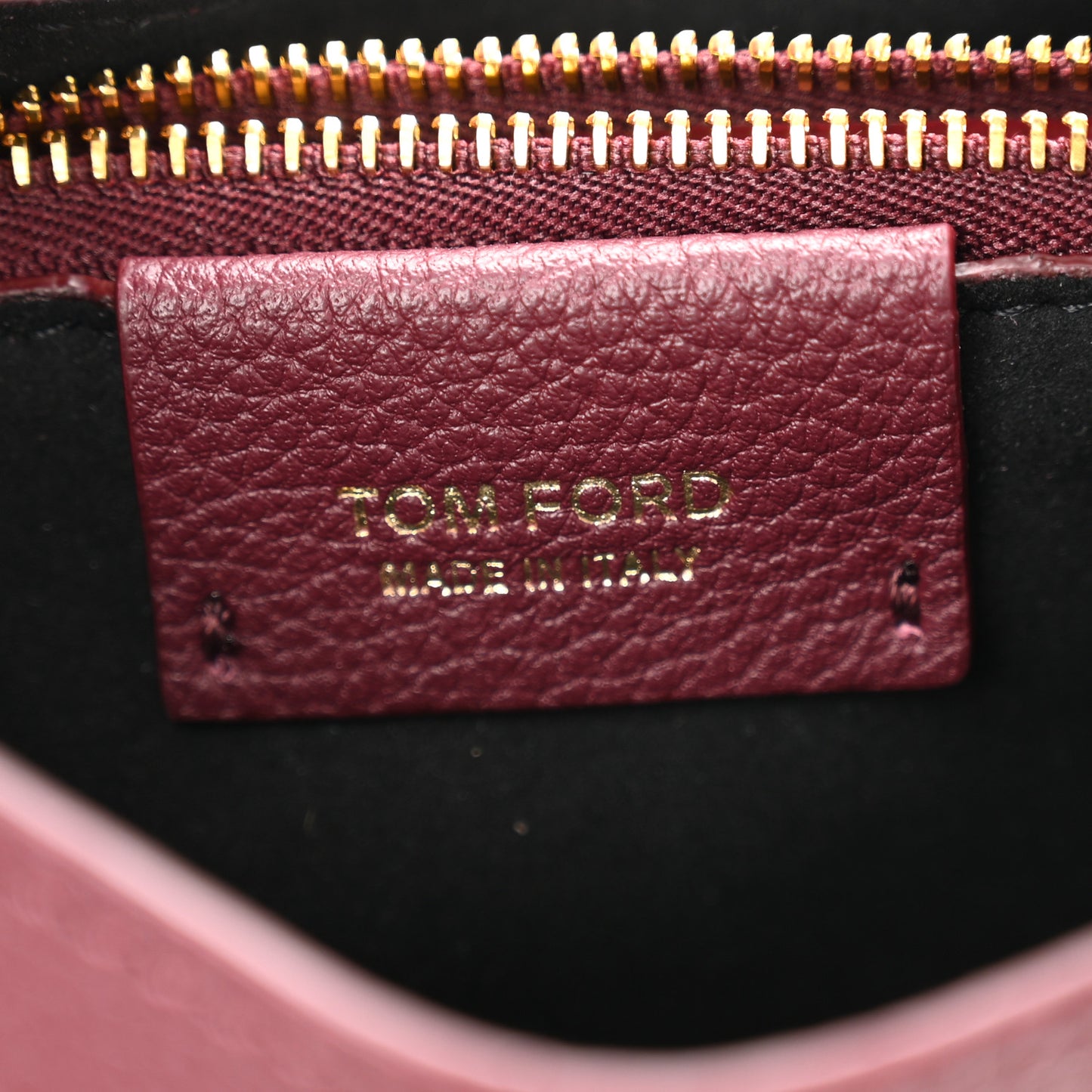 Grain Calfskin Small Tara Crossbody Red Plum