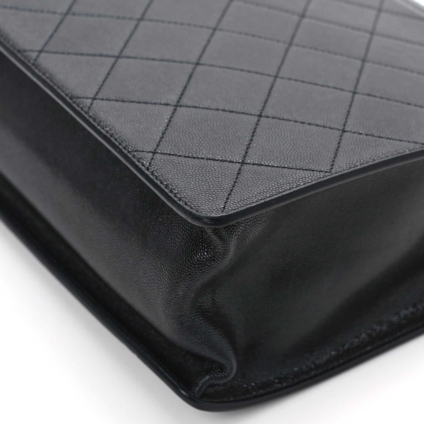 Caviar Quilted My Everything Large Shopping Tote Black