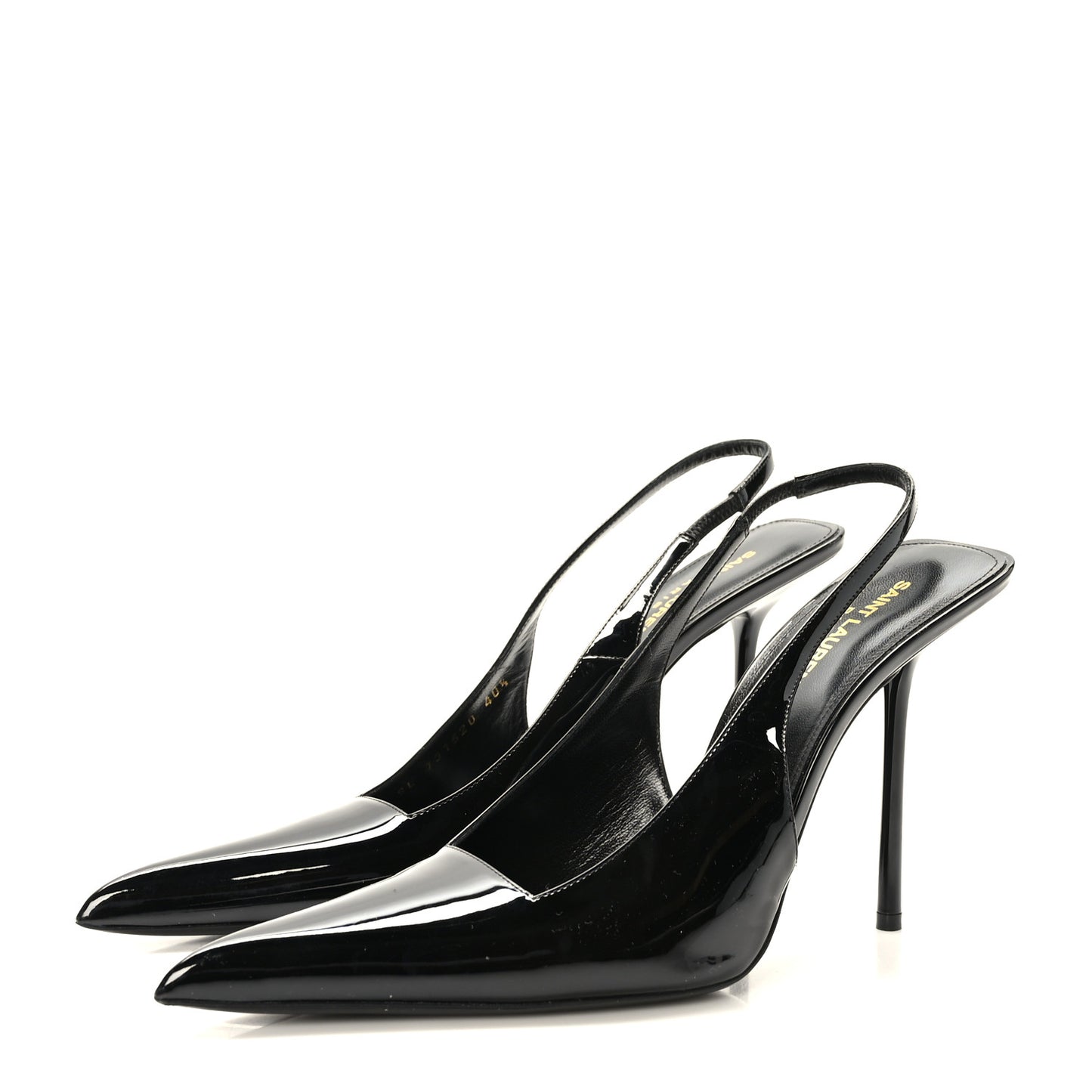 Patent Calfskin Paloma 105 Slingback Pumps 40.5 Beige