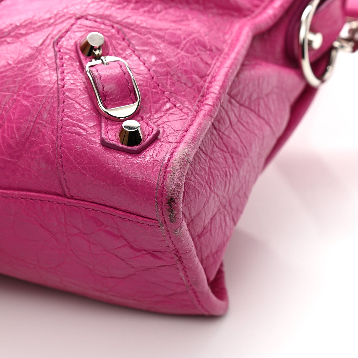 Balenciaga Agneau Classic Silver Hardware S City Rose Magenta 11 of 12