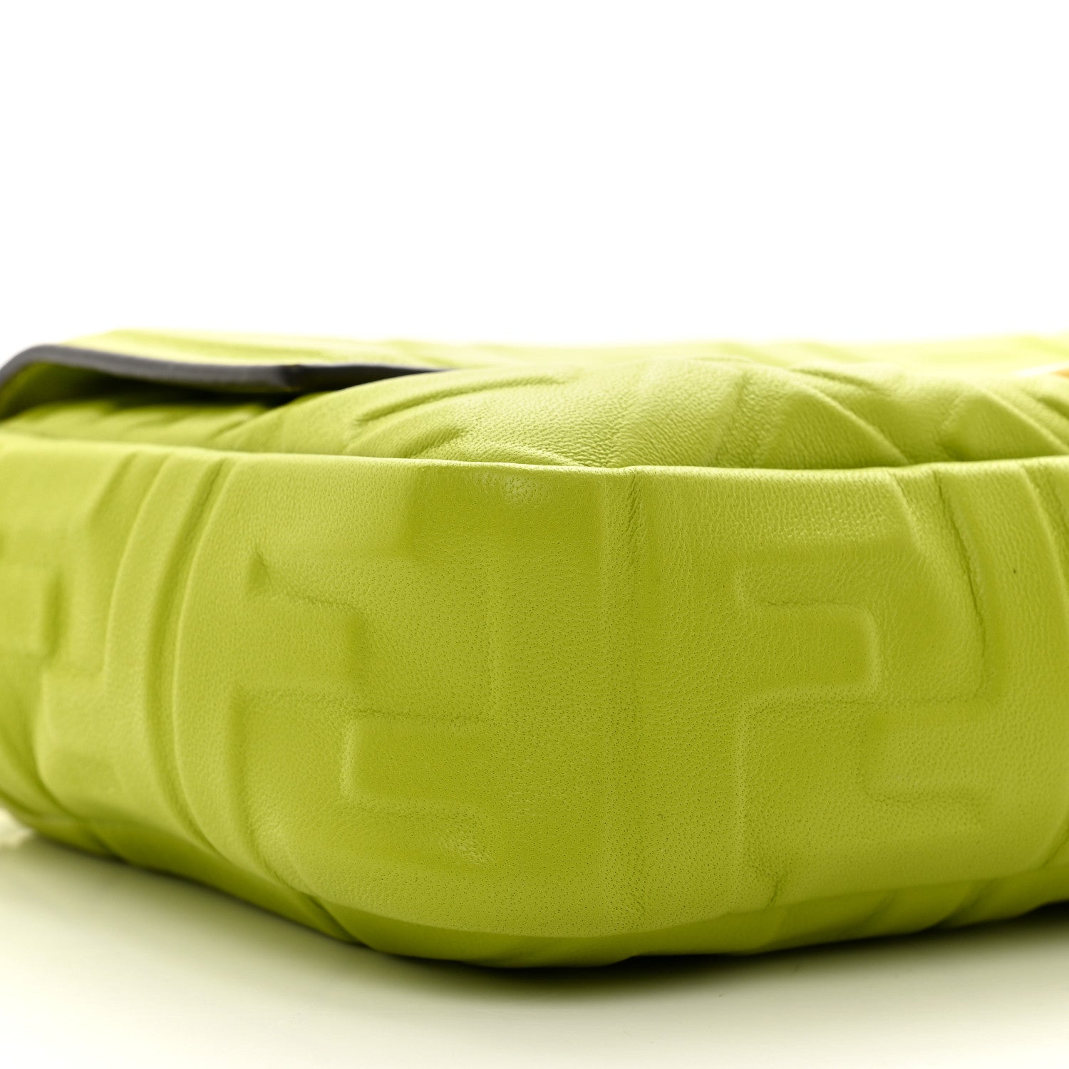 Fendi Nappa FF 1974 Embossed Baguette Wasabi 8 of 9