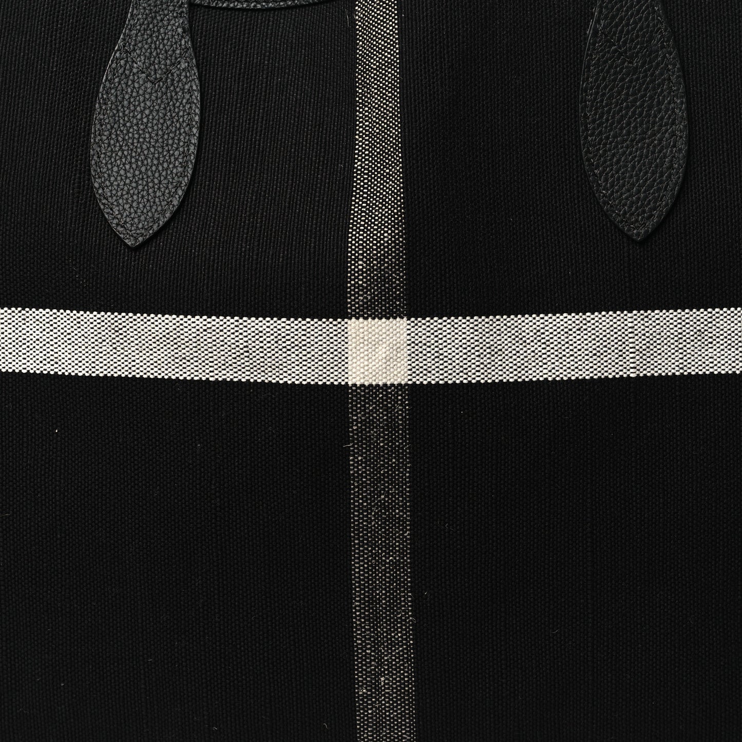 Coated Canvas Mega Check Medium Doodle Tote Black White