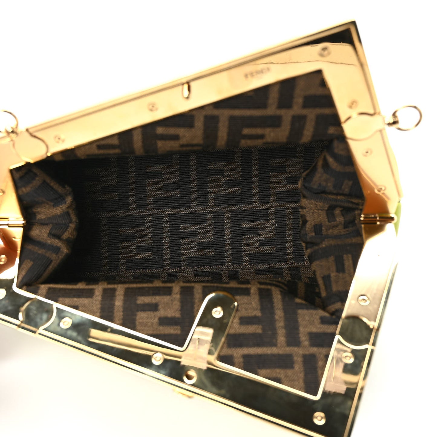 Shiny Nappa Small Fendi First Wasabi