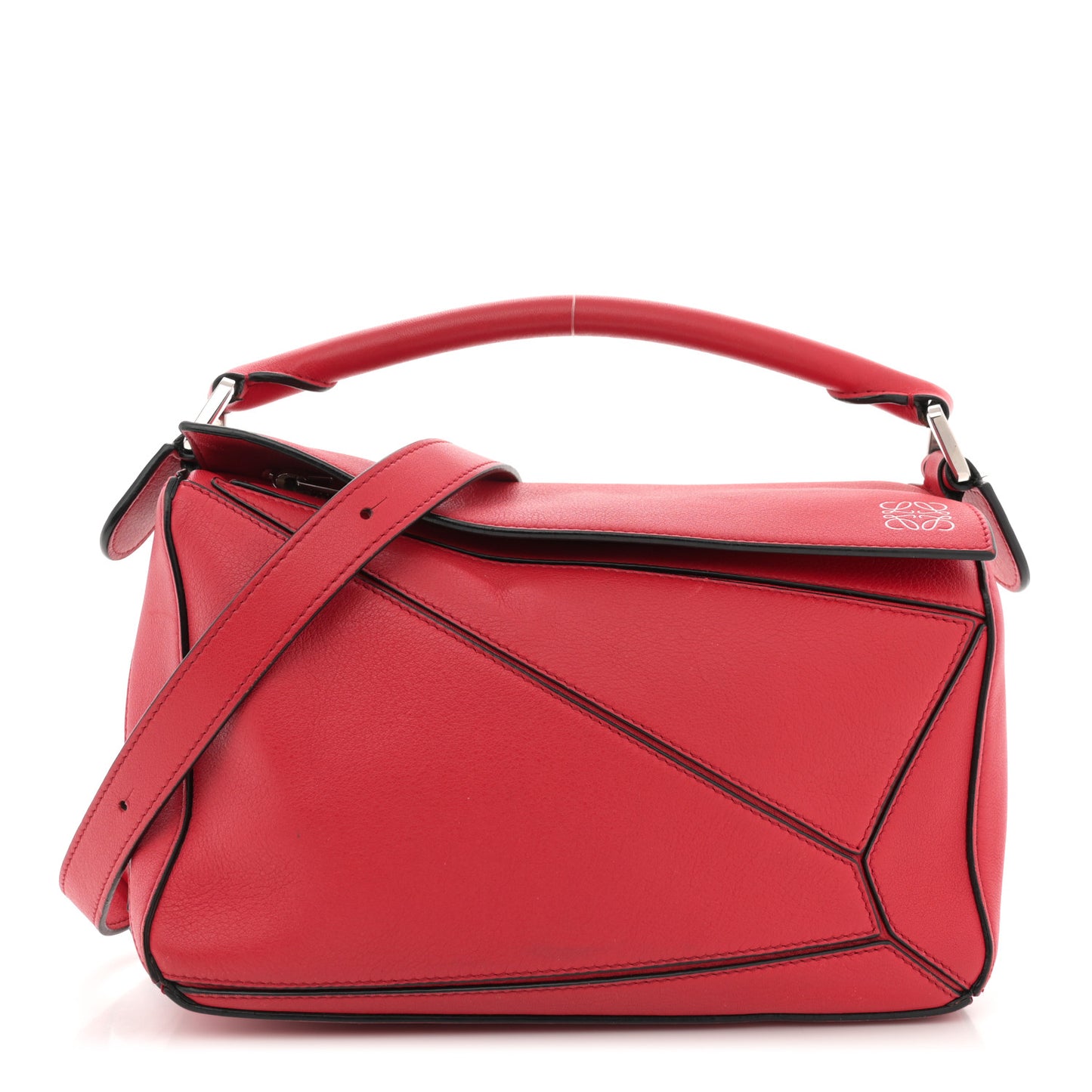 Calfskin Small Puzzle Bag Scarlet