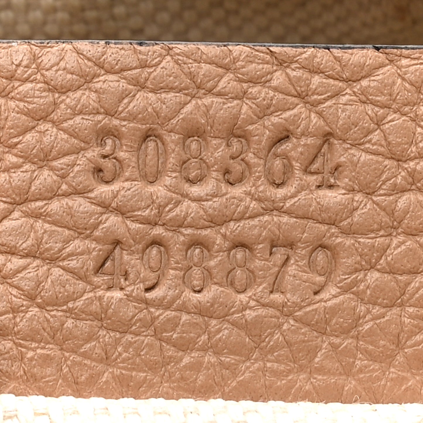 Pebbled Calfskin Small Soho Disco Bag Camelia