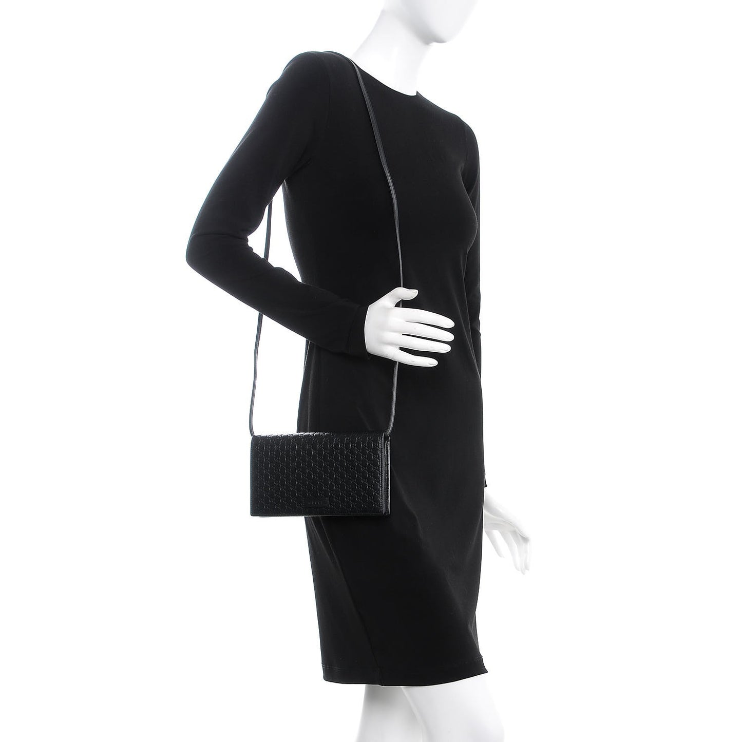 Microguccissima Chain Wallet Black