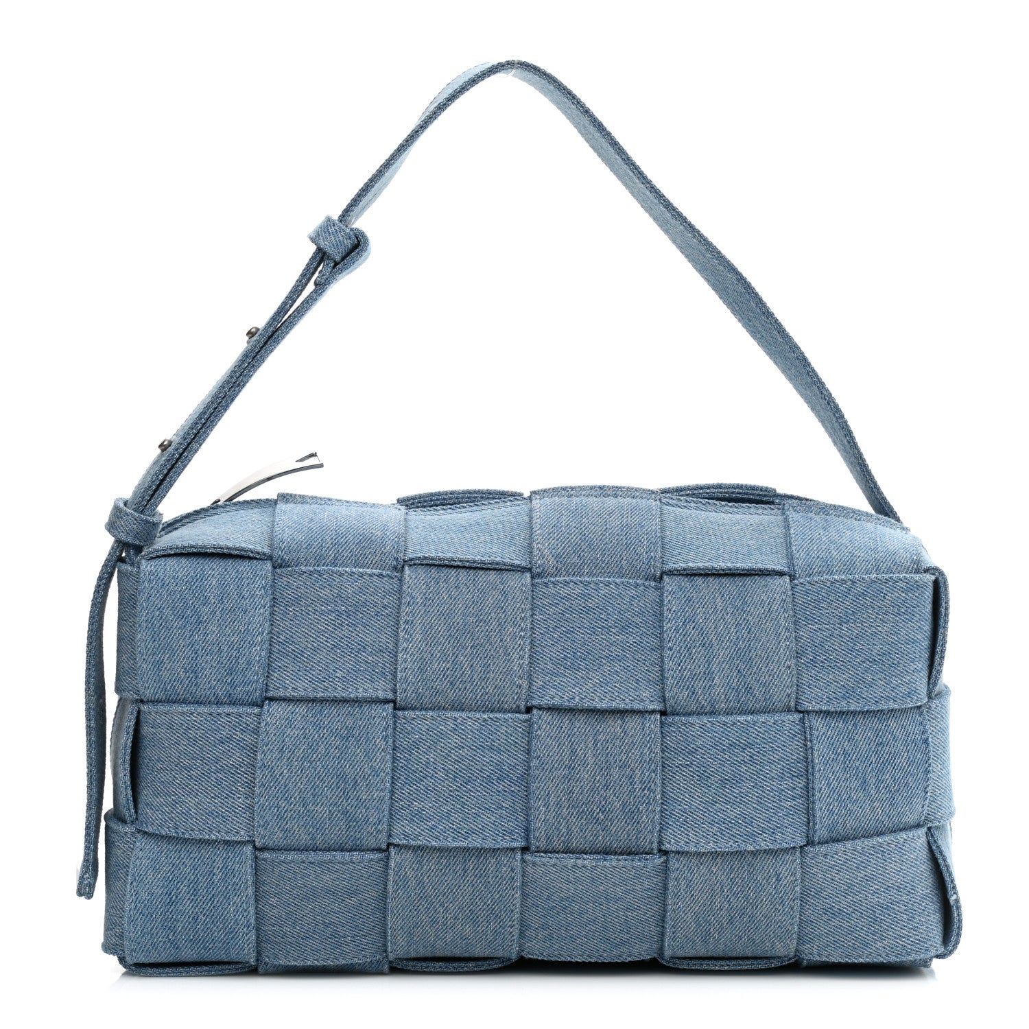 Bottega Veneta Denim Maxi Intrecciato Brick Cassette Bag Indigo