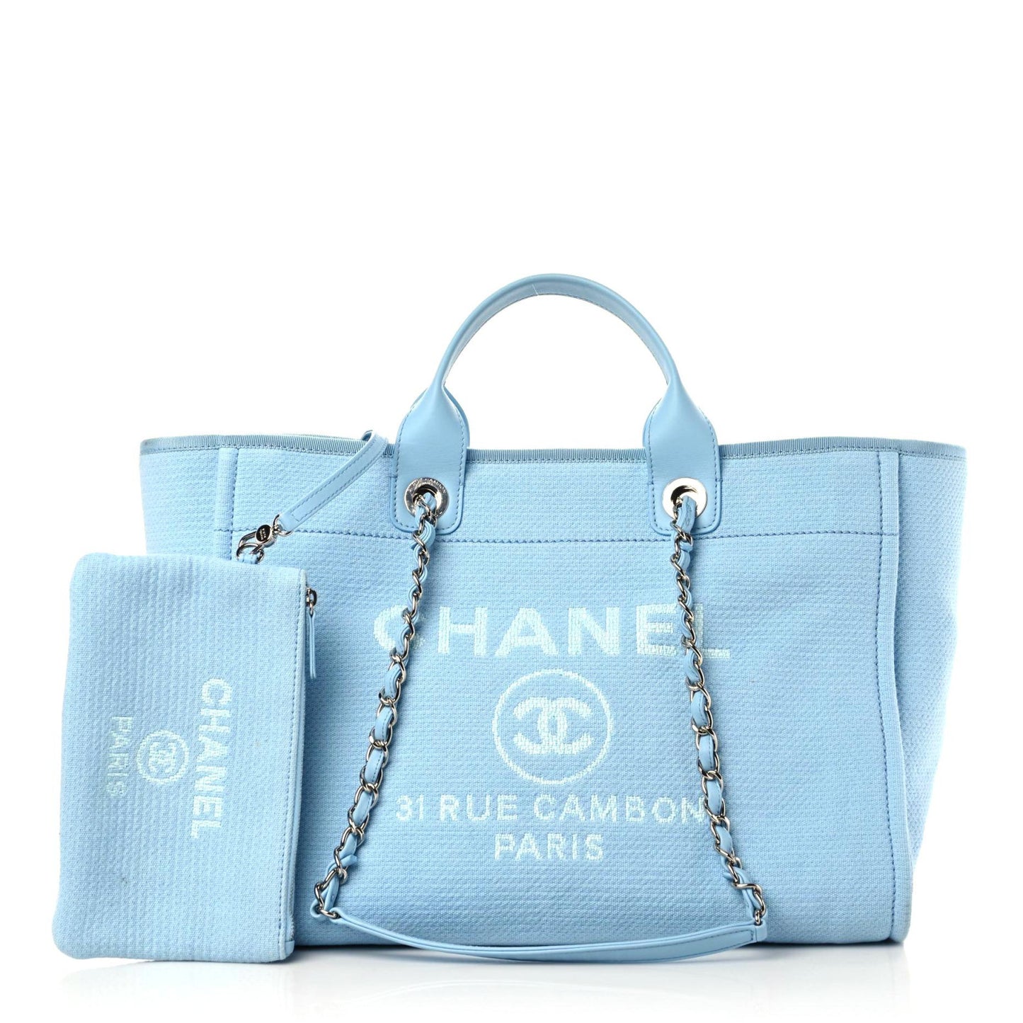 Mixed Fibers Medium Deauville Tote Light Blue