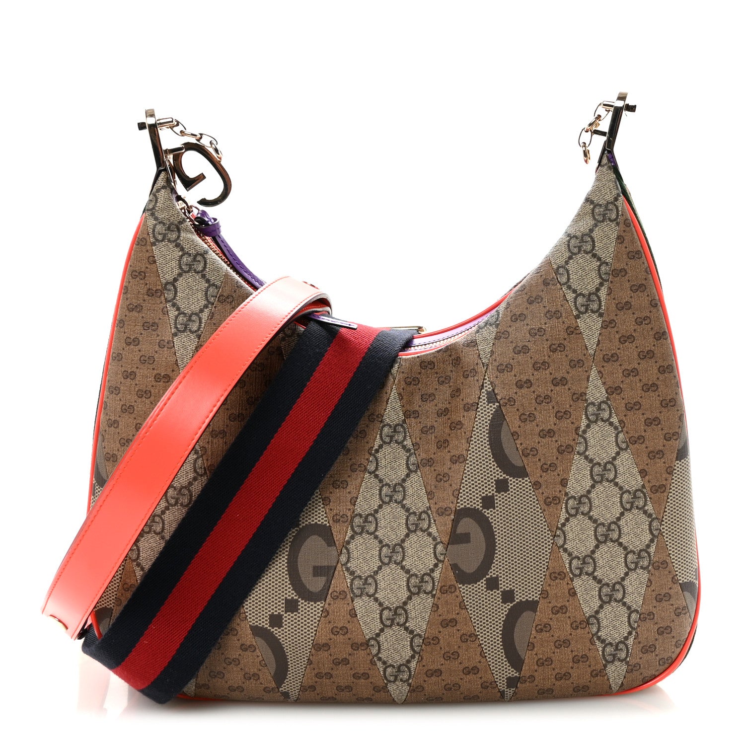 Gucci GG Supreme Monogram Mix Monogram Web Patchwork Large Attache