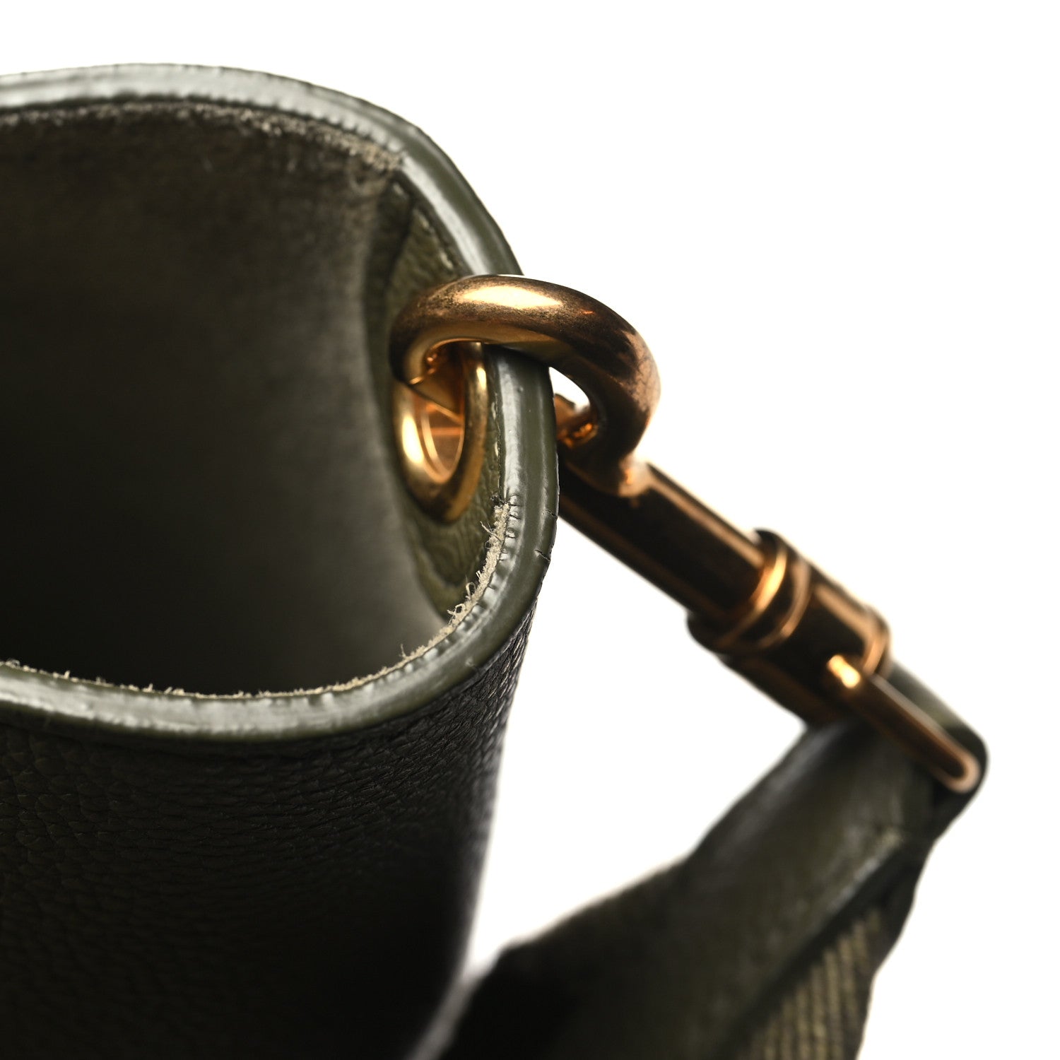 Celine Soft Grained Calfskin Sangle Bucket Bag Light Khaki 12 of 13