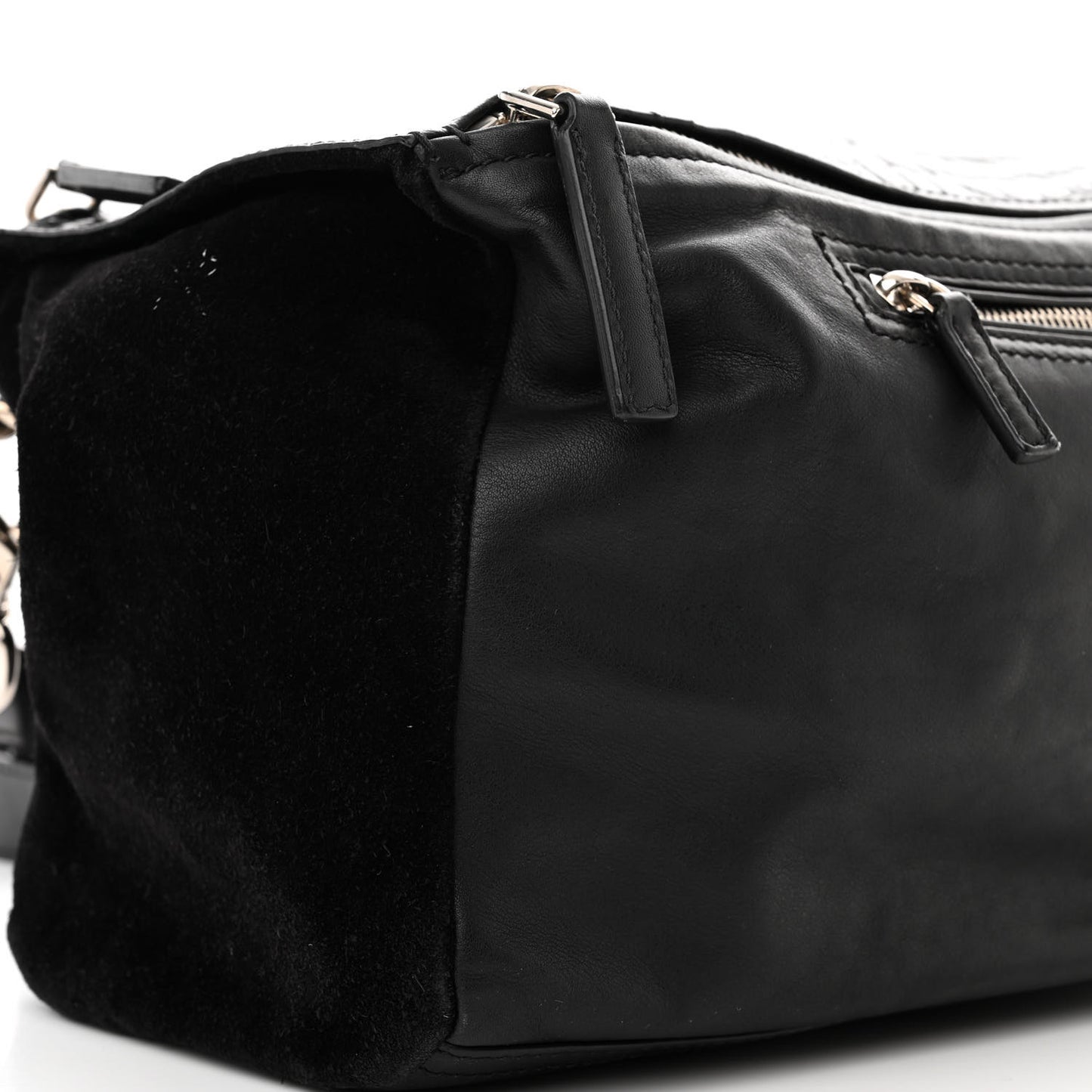 Calfskin Crocodile Embossed Medium Pandora Black