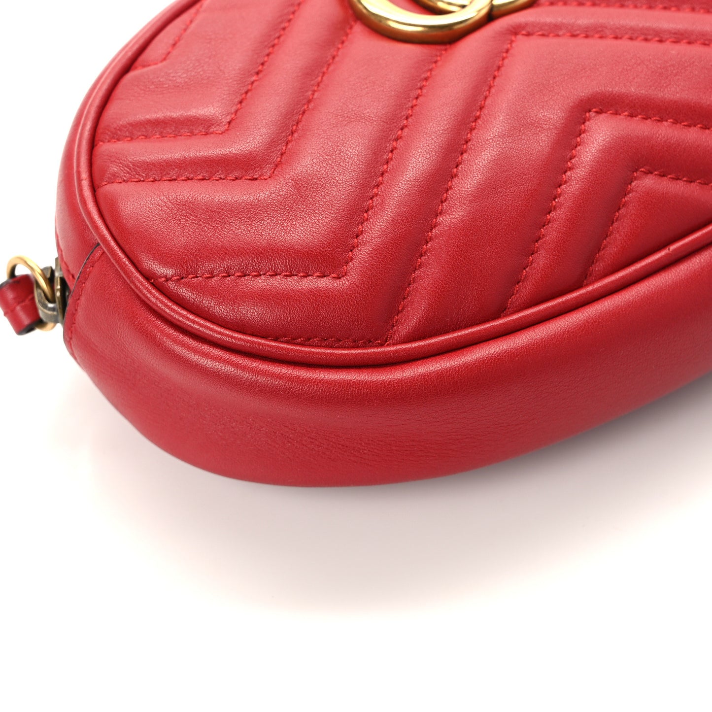 Calfskin Matelasse GG Marmont Belt Bag 75 30 Hibiscus Red
