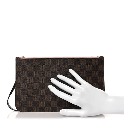 Damier Ebene Neverfull MM GM Pochette Rose Ballerine