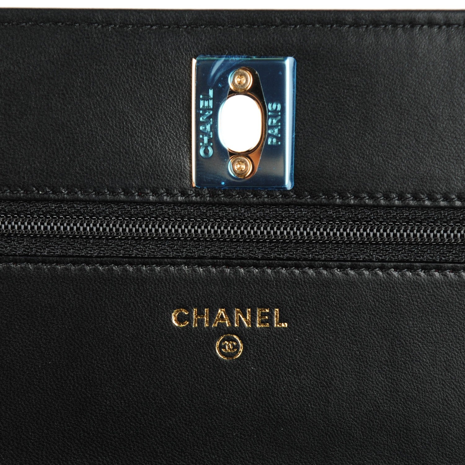 Chanel Lambskin Quilted Trendy CC Wallet On Chain WOC Black 7 of 9