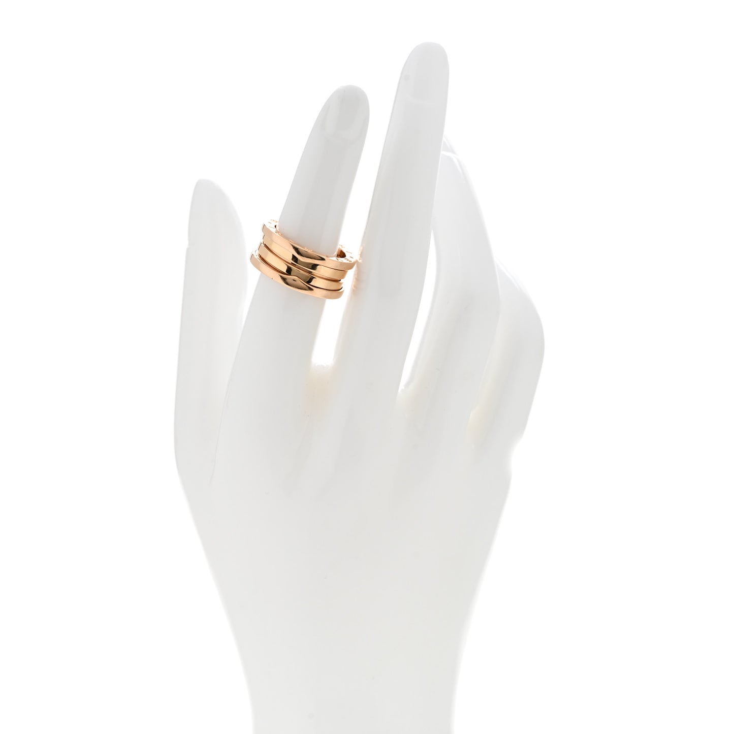 18K Rose Gold B.Zero1 Three-Band Ring 51 5.75
