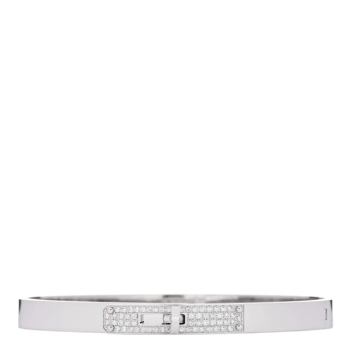 18K White Gold Diamond PM Kelly Pave Bracelet ST