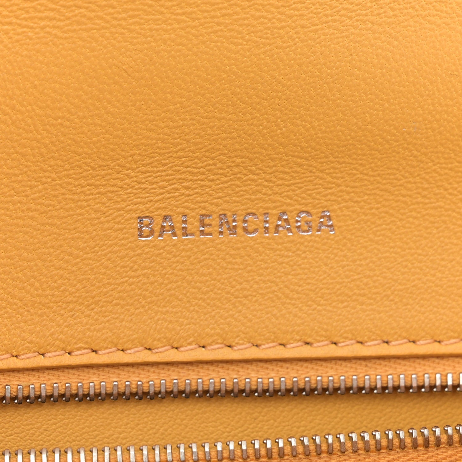 Balenciaga Shiny Calfskin Python Effect Small Hourglass Top Handle Bag Orange Black 6 of 10