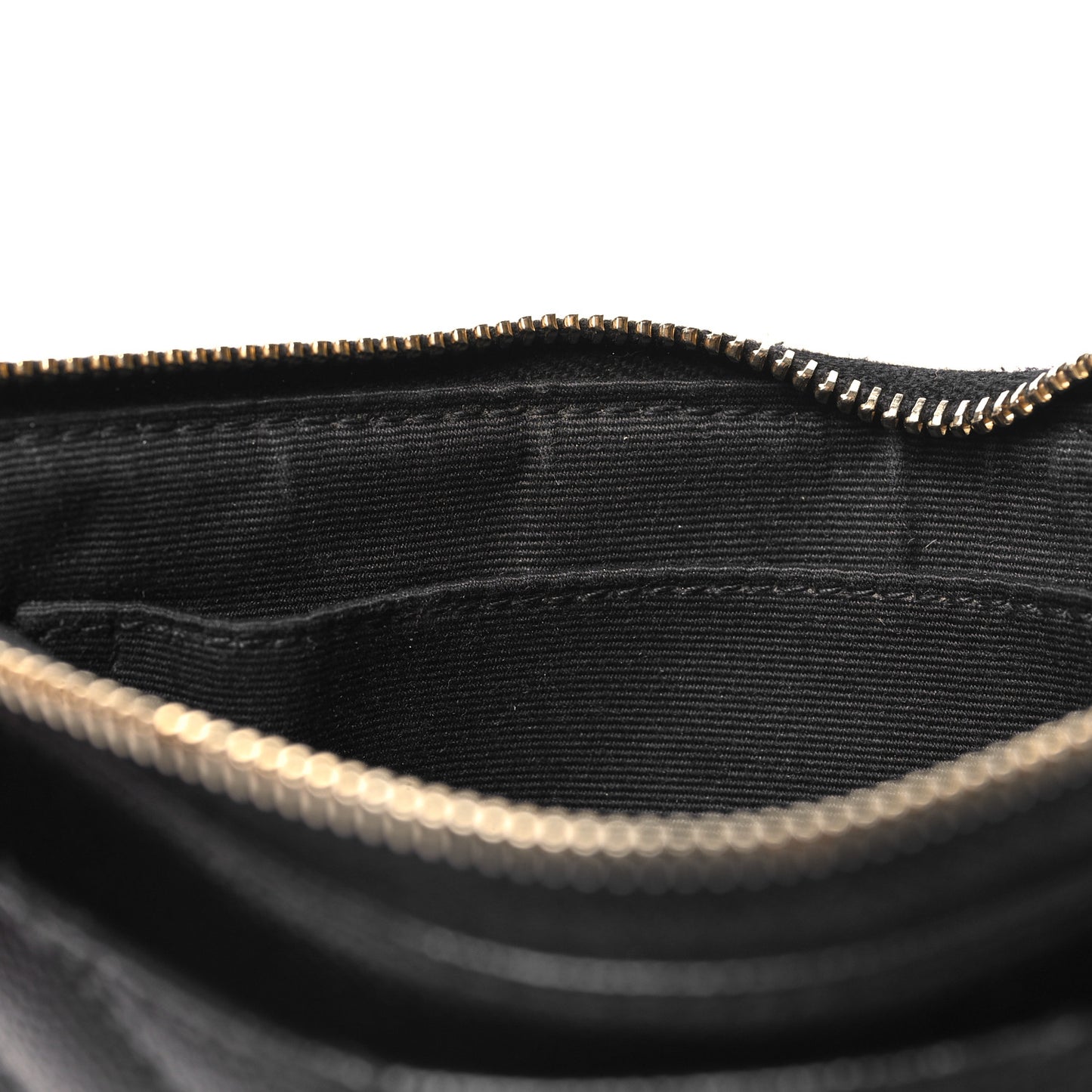 Grain De Poudre Chevron Monogram Bill Pouch Black