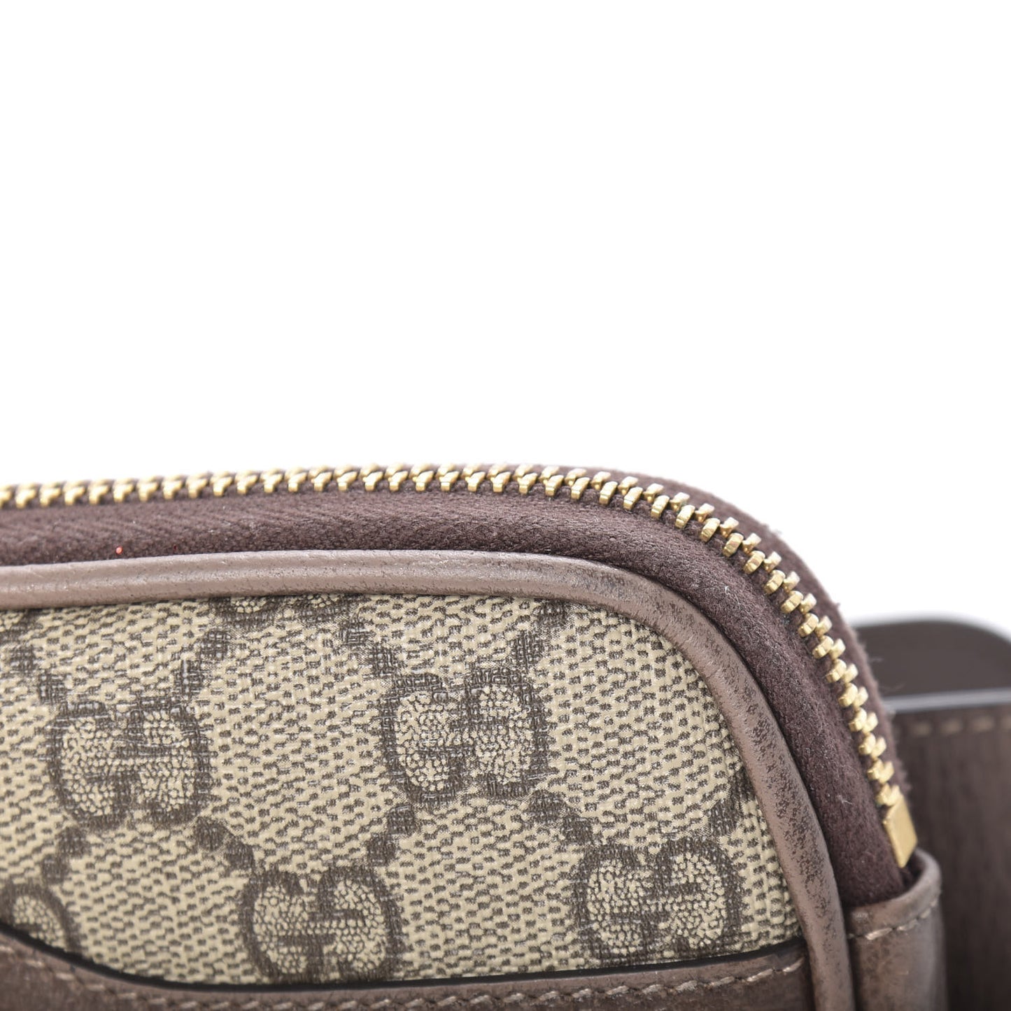 GG Supreme Monogram Ophidia Belted iPhone Case 75 30 Dark Brown