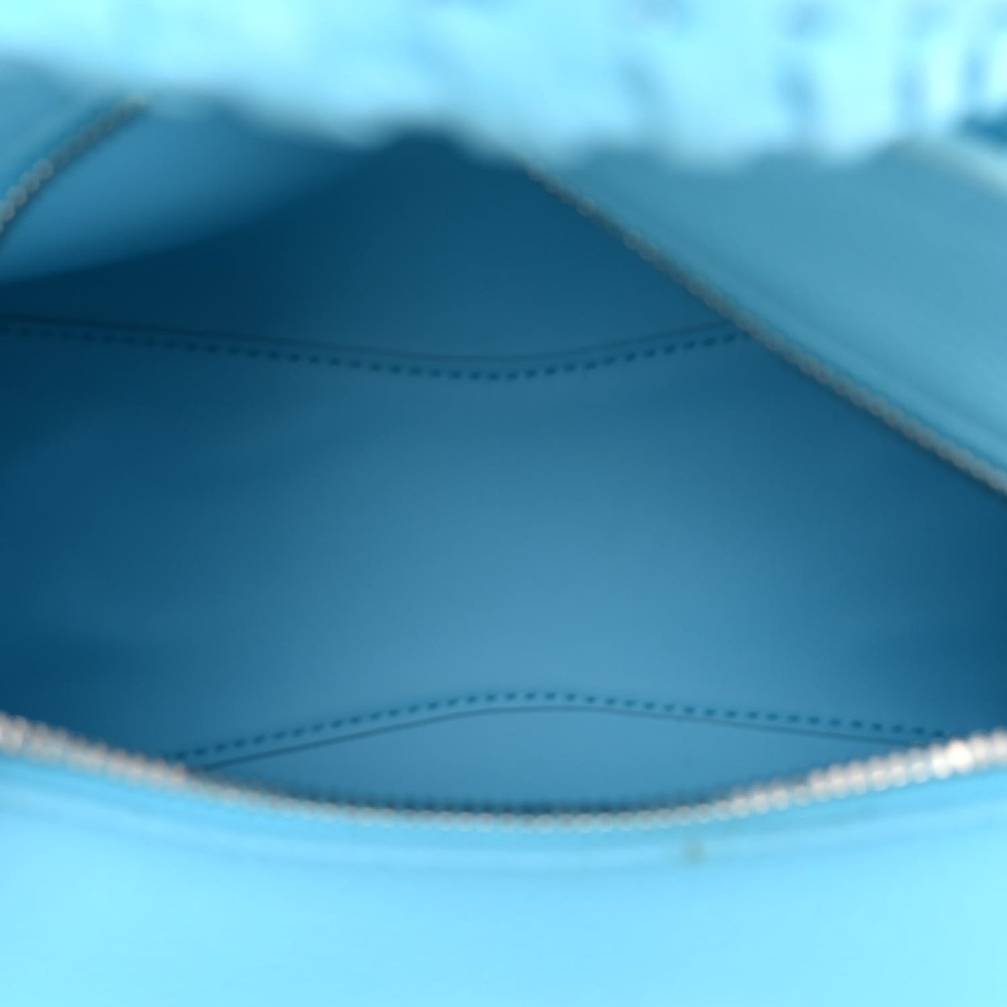 Grained Calfskin Neo Classic Silver Hardware Mini City Azur