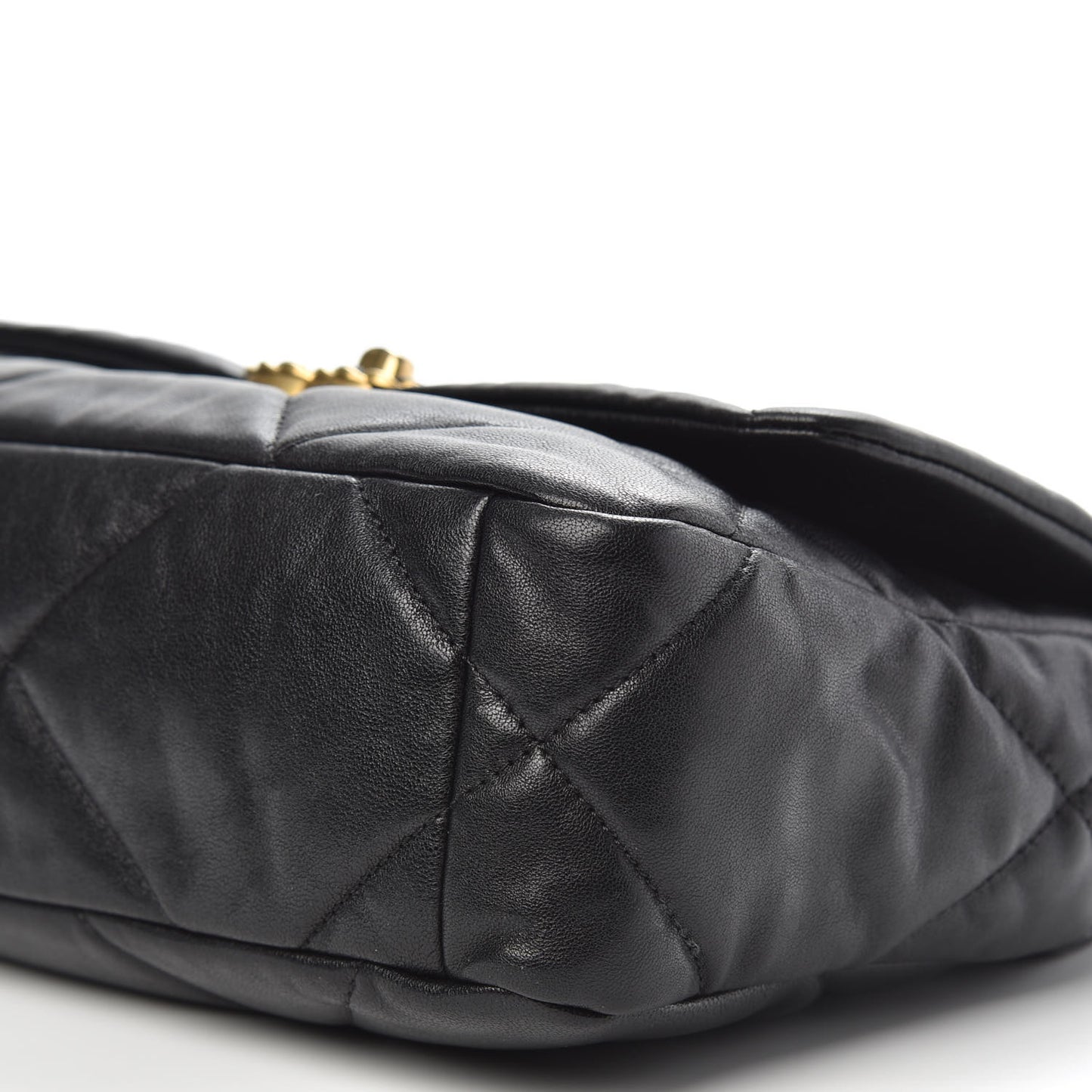 Goatskin Quilted Medium Chanel 19 Flap Black