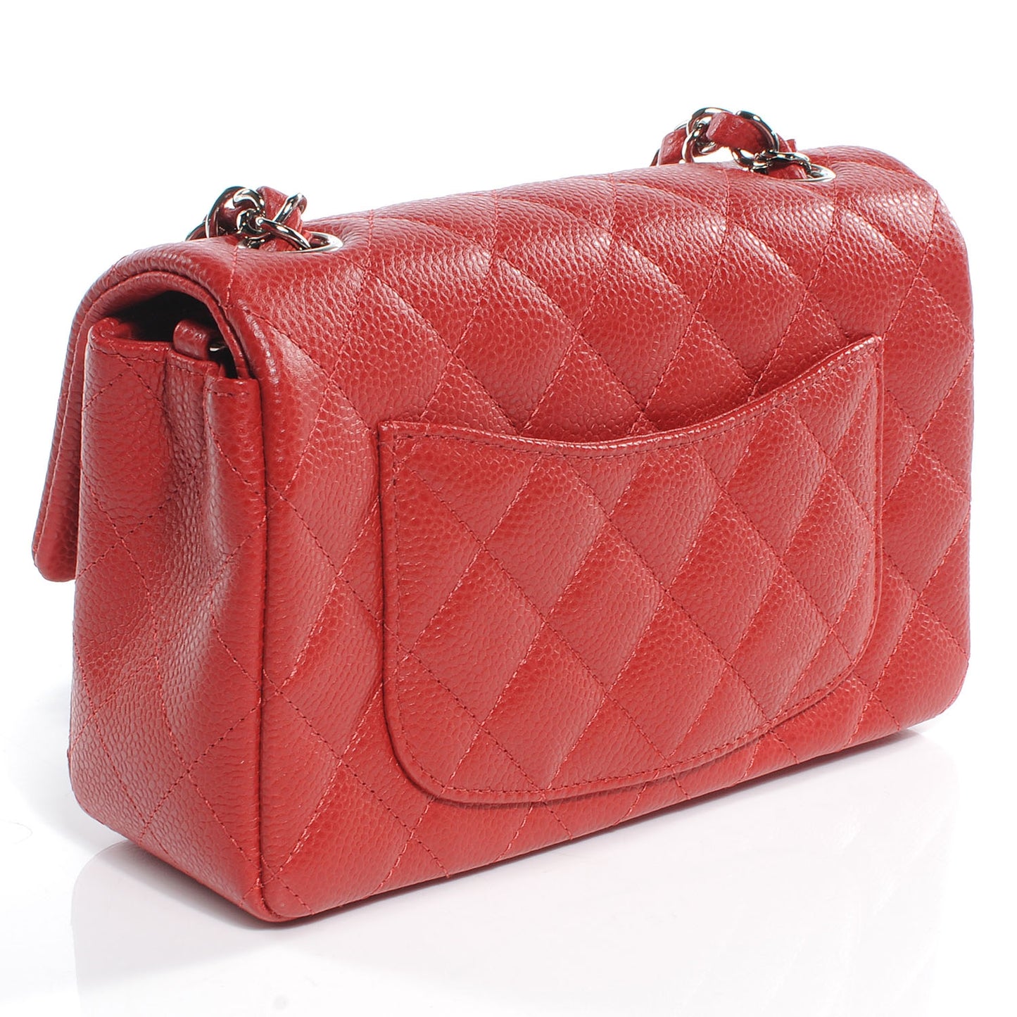 Caviar Quilted Mini Flap Red