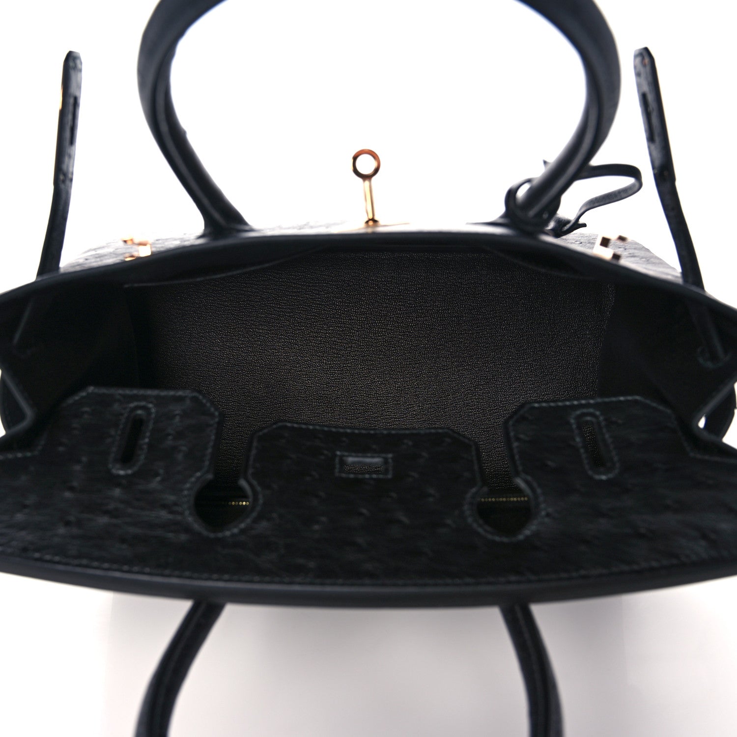 Hermes Ostrich Birkin 30 Black 6 of 34