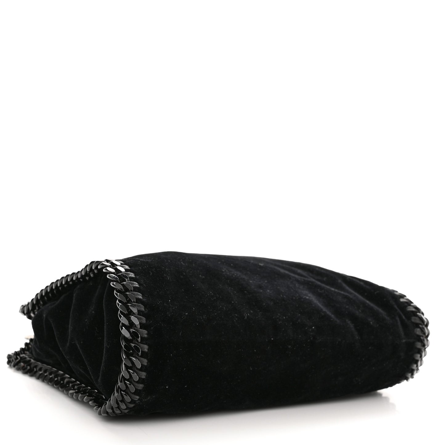 Velvet Mini Falabella Fold Over Tote Black