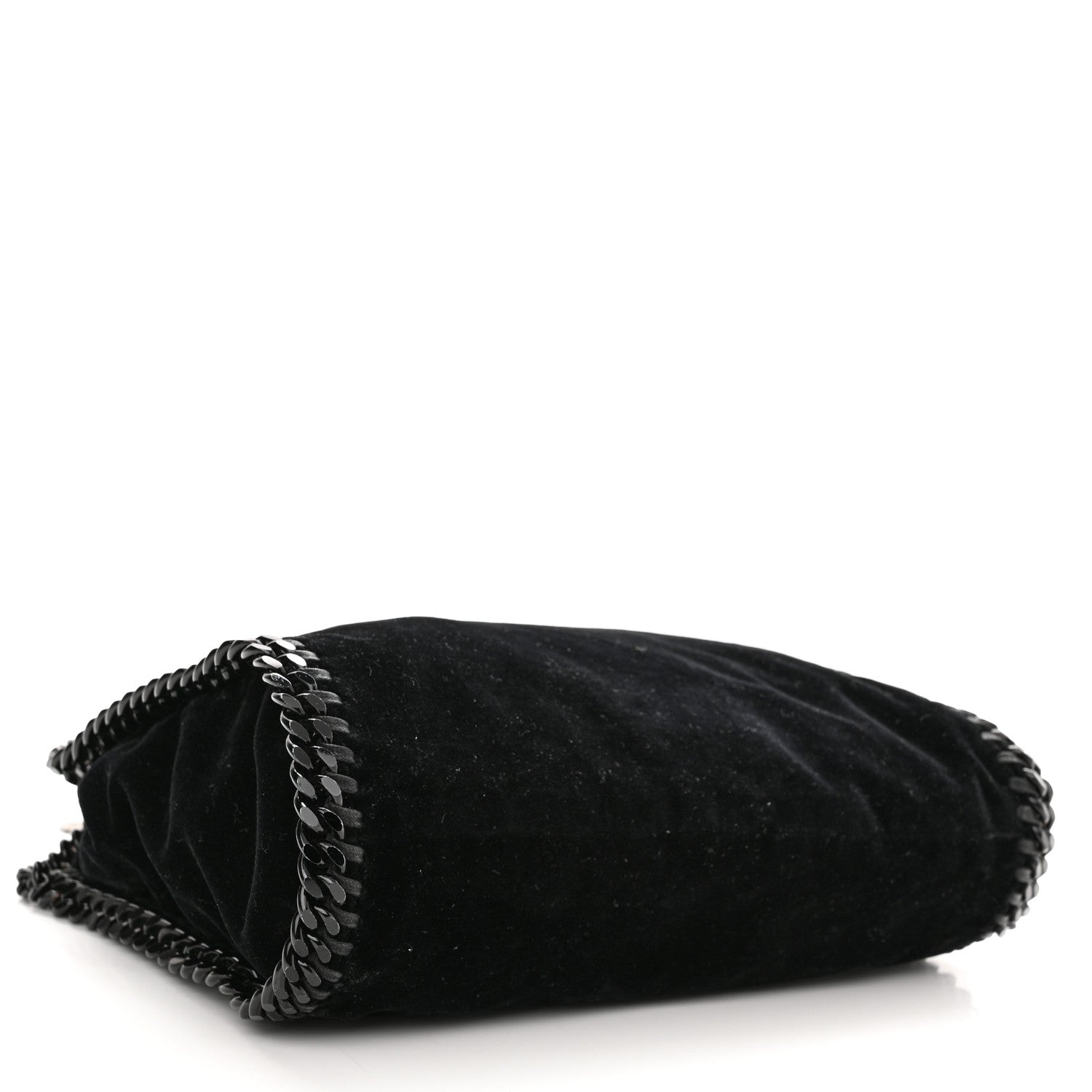 Stella McCartney Velvet Mini Falabella Fold Over Tote Black 4 of 10
